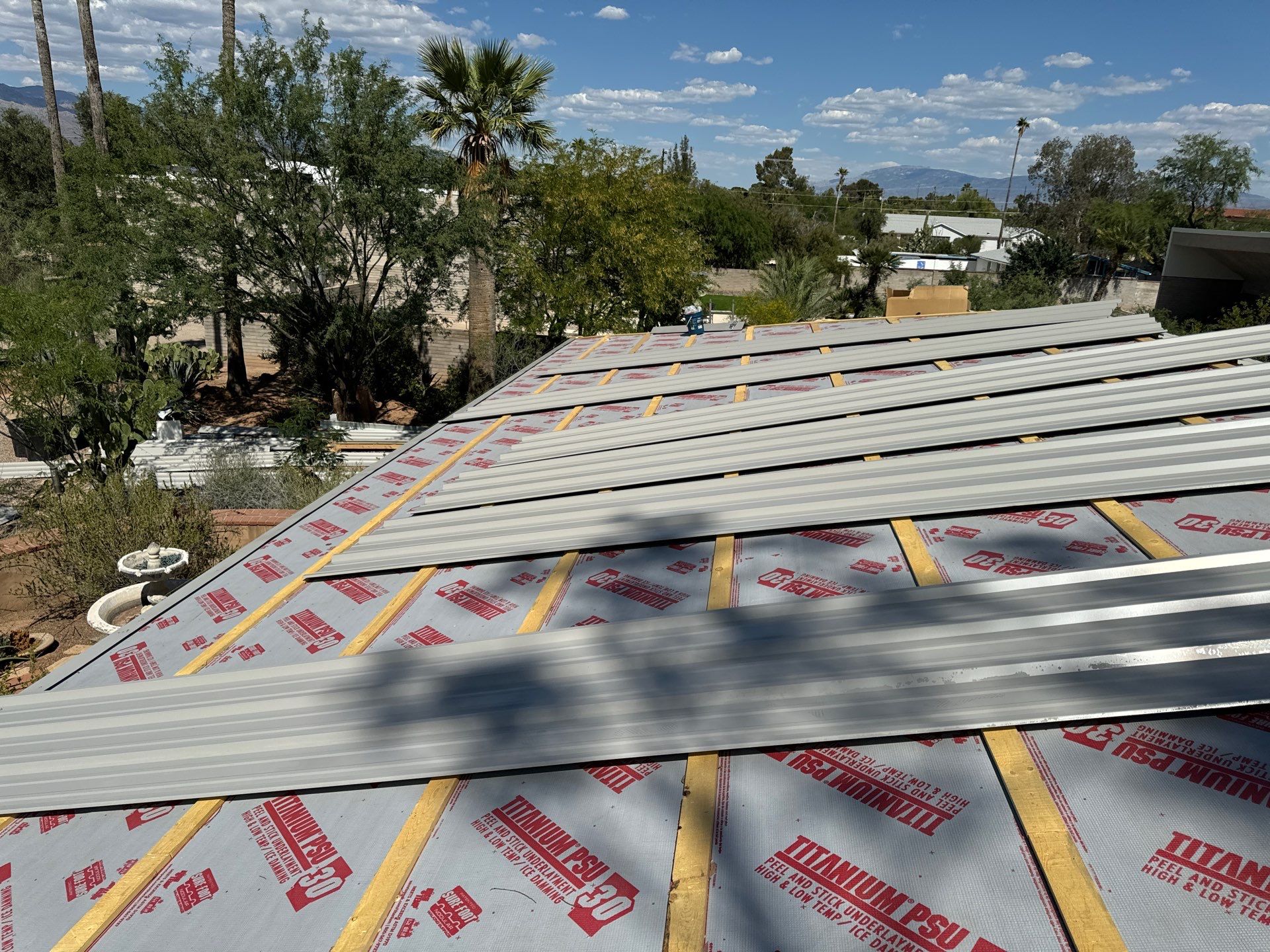 Light Stone Exposed Fastener by Reimagine Roofing