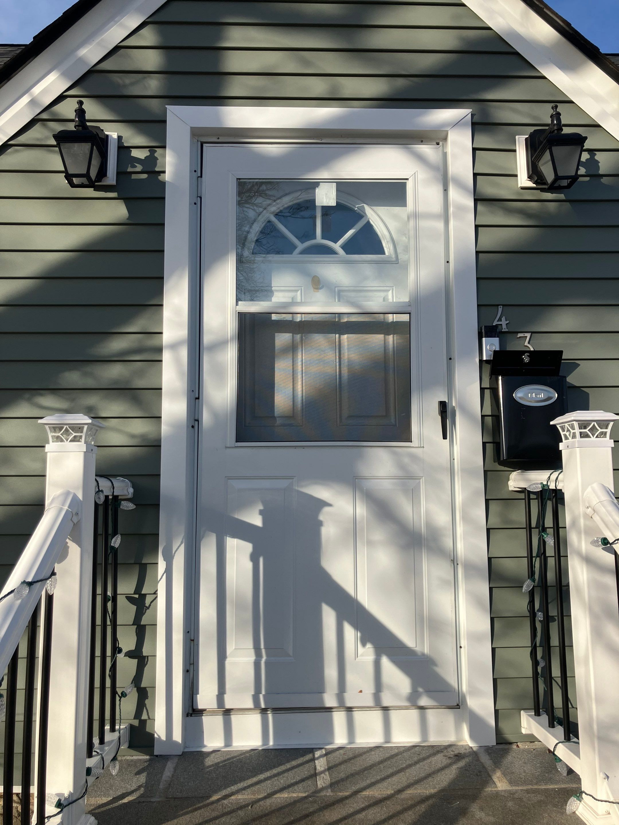 Entry Door Upgrade with Modern Glass Detail by DiGiorgi Roofing and Siding Inc