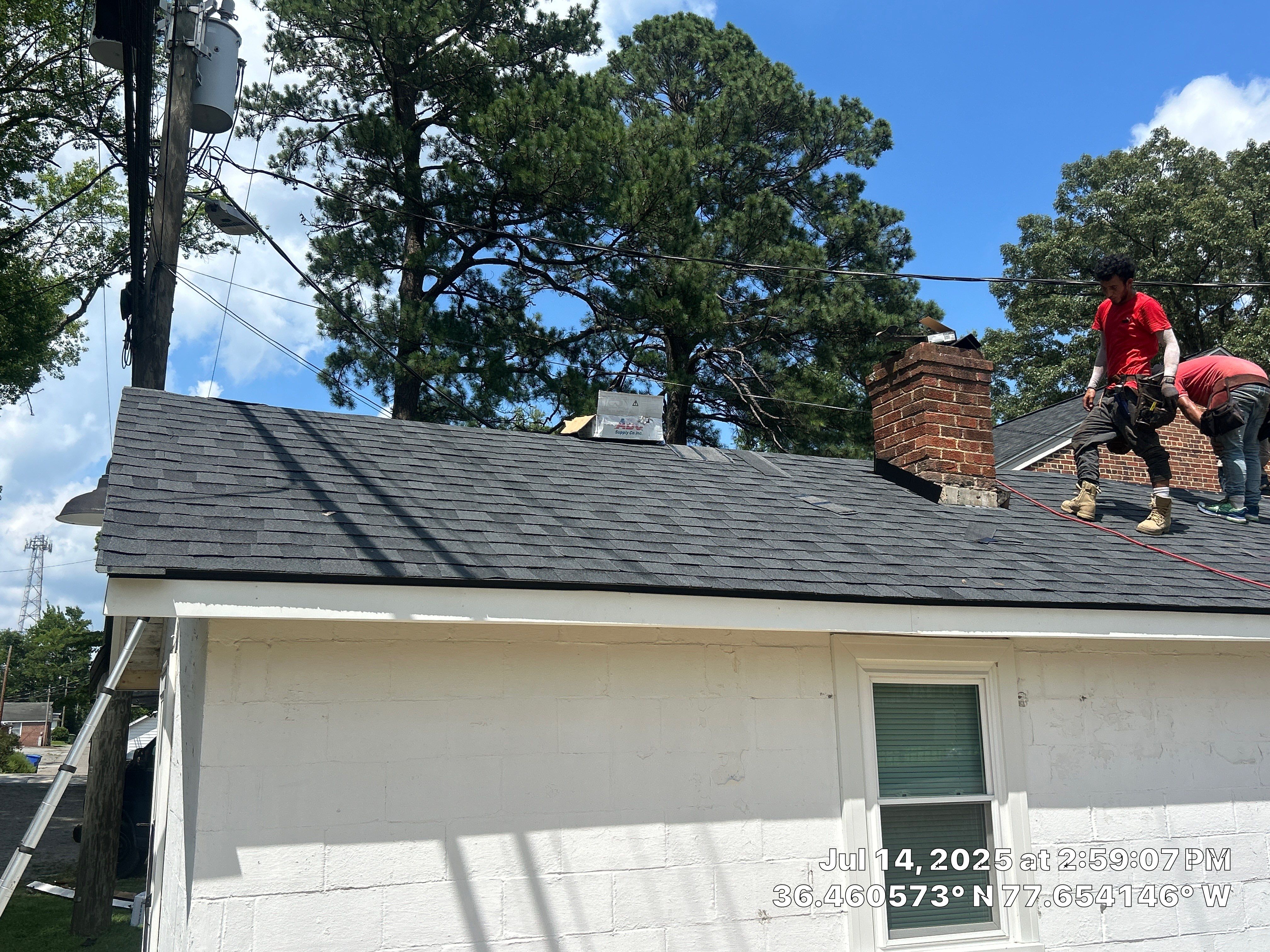 Project in Roanoke Rapids by Roofing Solutions