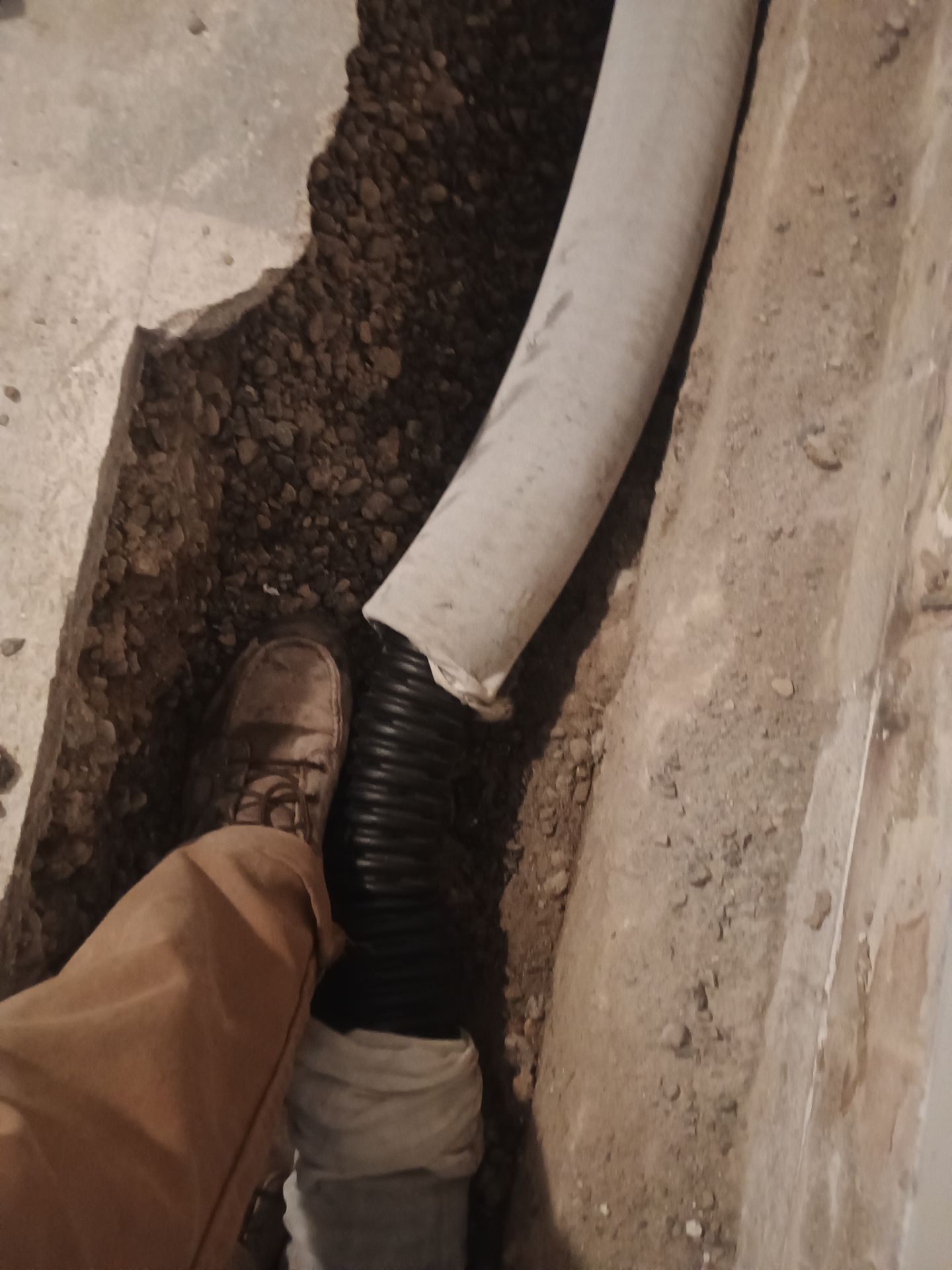 Drain tile for Kael in New Brighton by Waterproofing Northeast