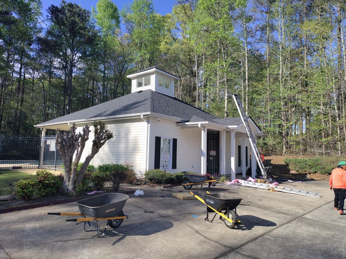 Pool House Roof Replacement using Owens Corning Onyx Black by Inspector Roofing and Restoration