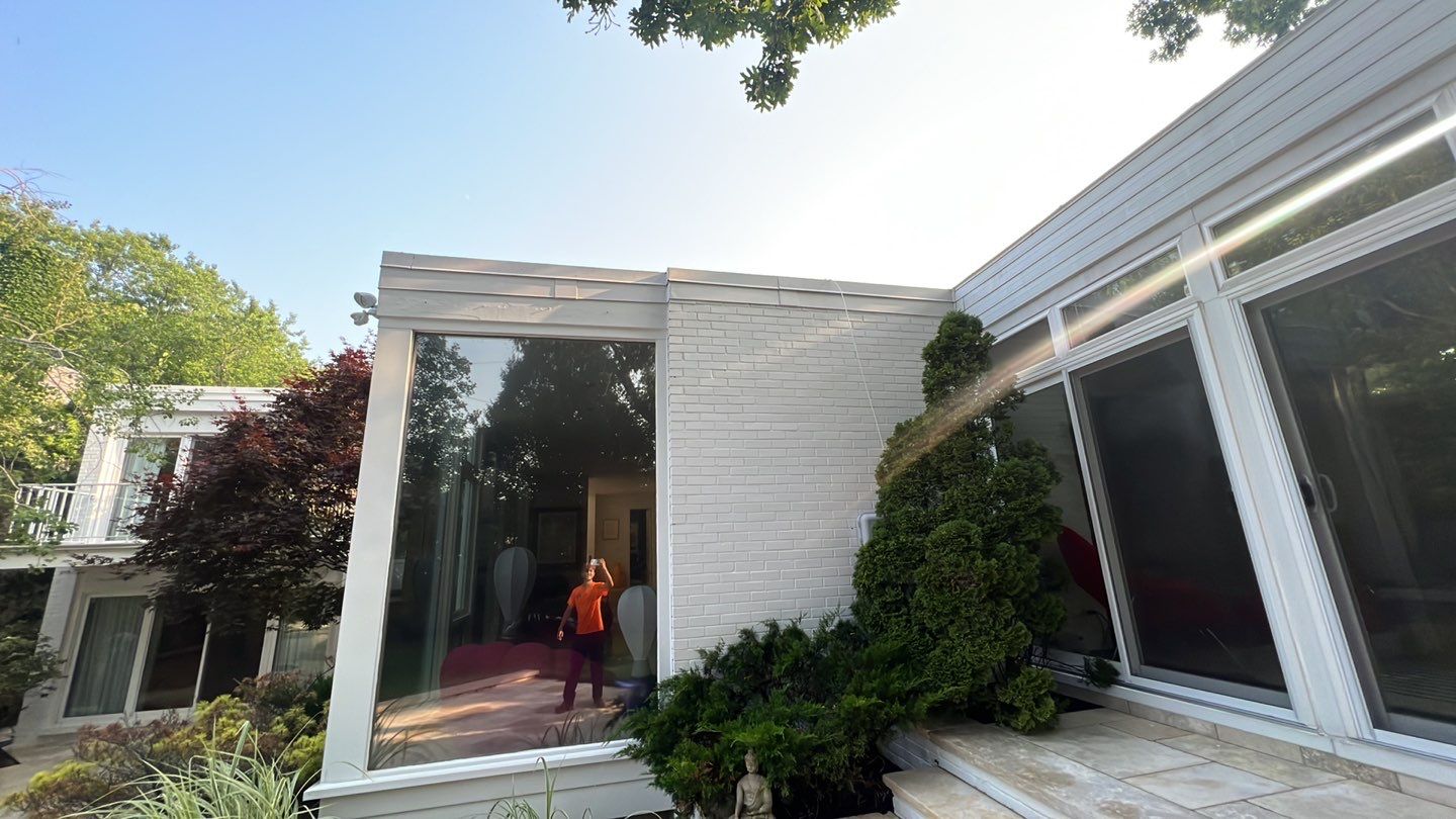 marble patio cleaning and sanding using Polysweep polymeric sand by Northern Power Washing LLC.