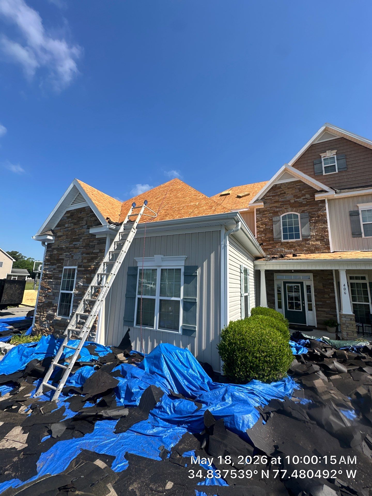 Roof Replacement in Jacksonville, NC using Landmark Weathered Wood by RGR Construction and Roofing, LLC