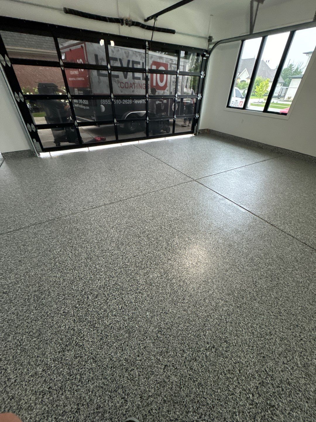Domino Garage Floor Coating by Level 10 Coatings