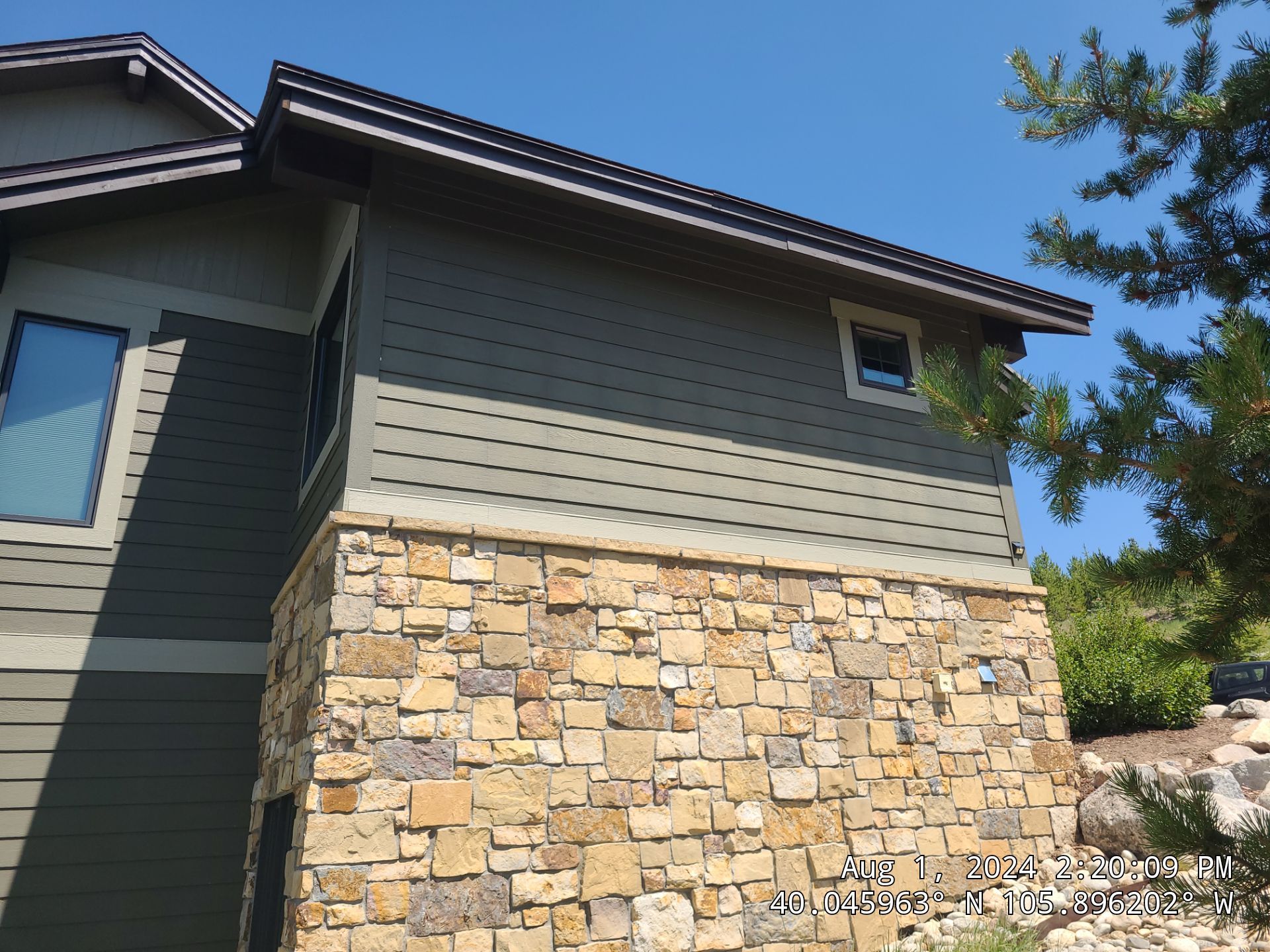 Exterior Painting Using Stain by Wheatley Creek Services
