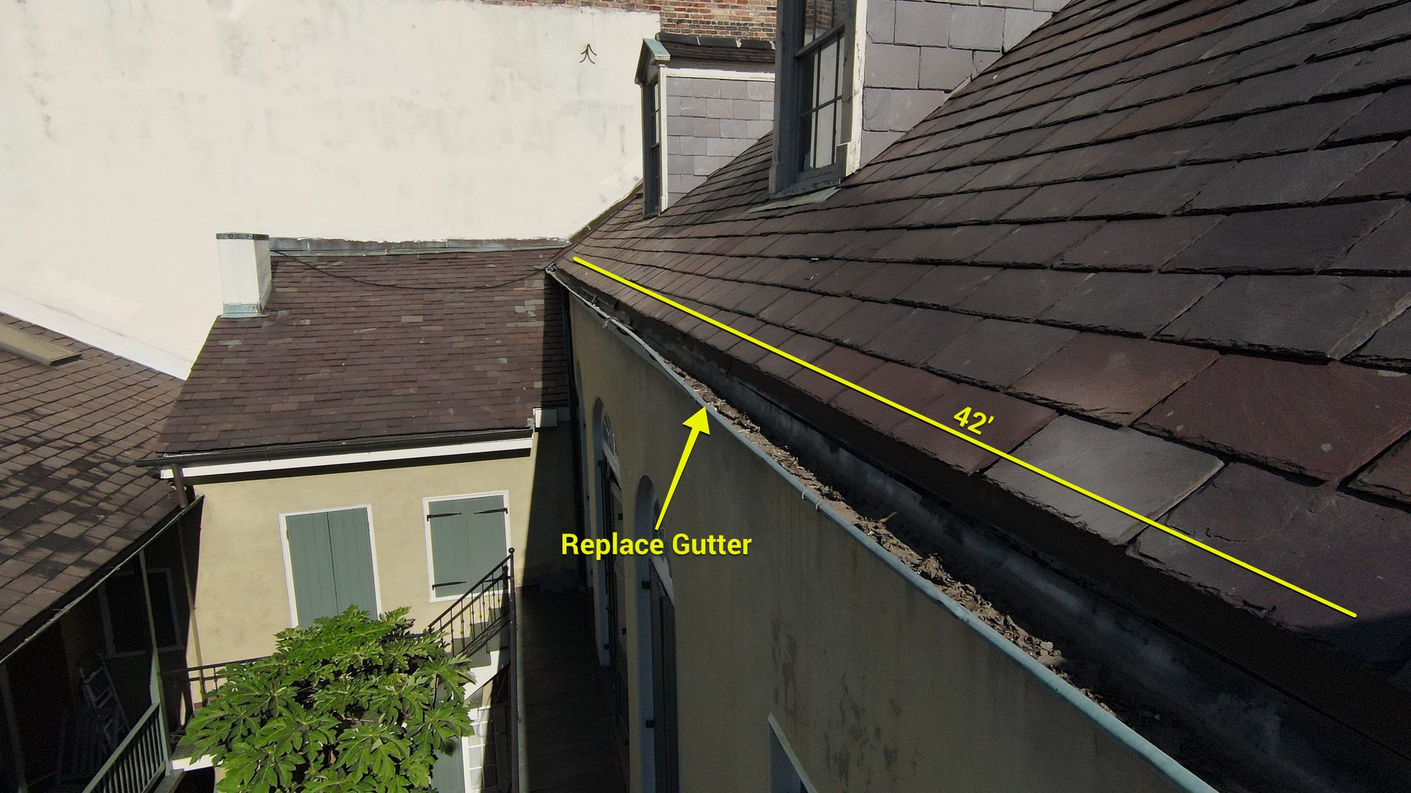 Smith Residence "The Quarter" New Orleans by Elite Roofing & Gutters