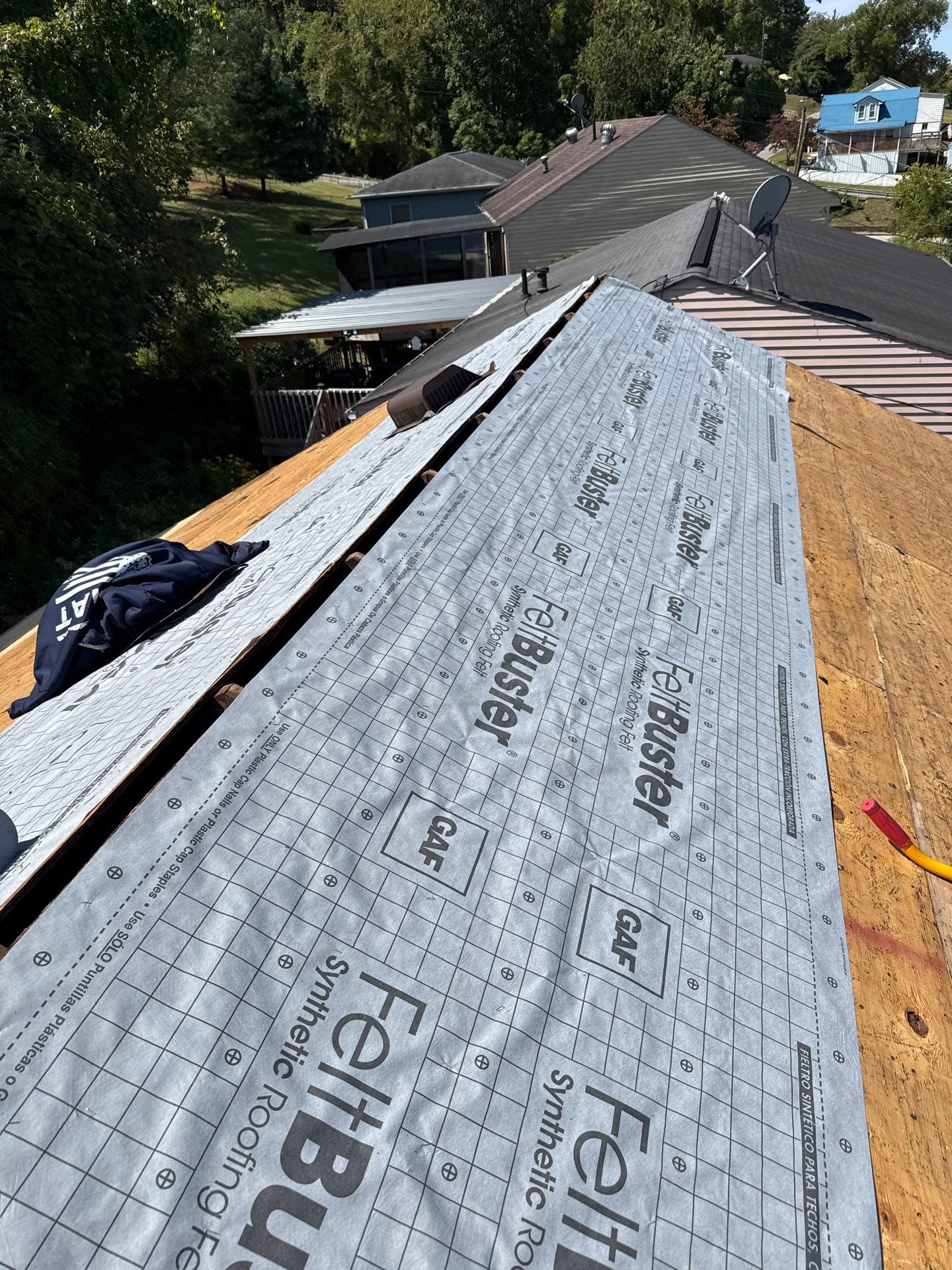 Residential Roofing Installation using GAF Timberline HDZ Barkwood by Rainstoppers Roofing