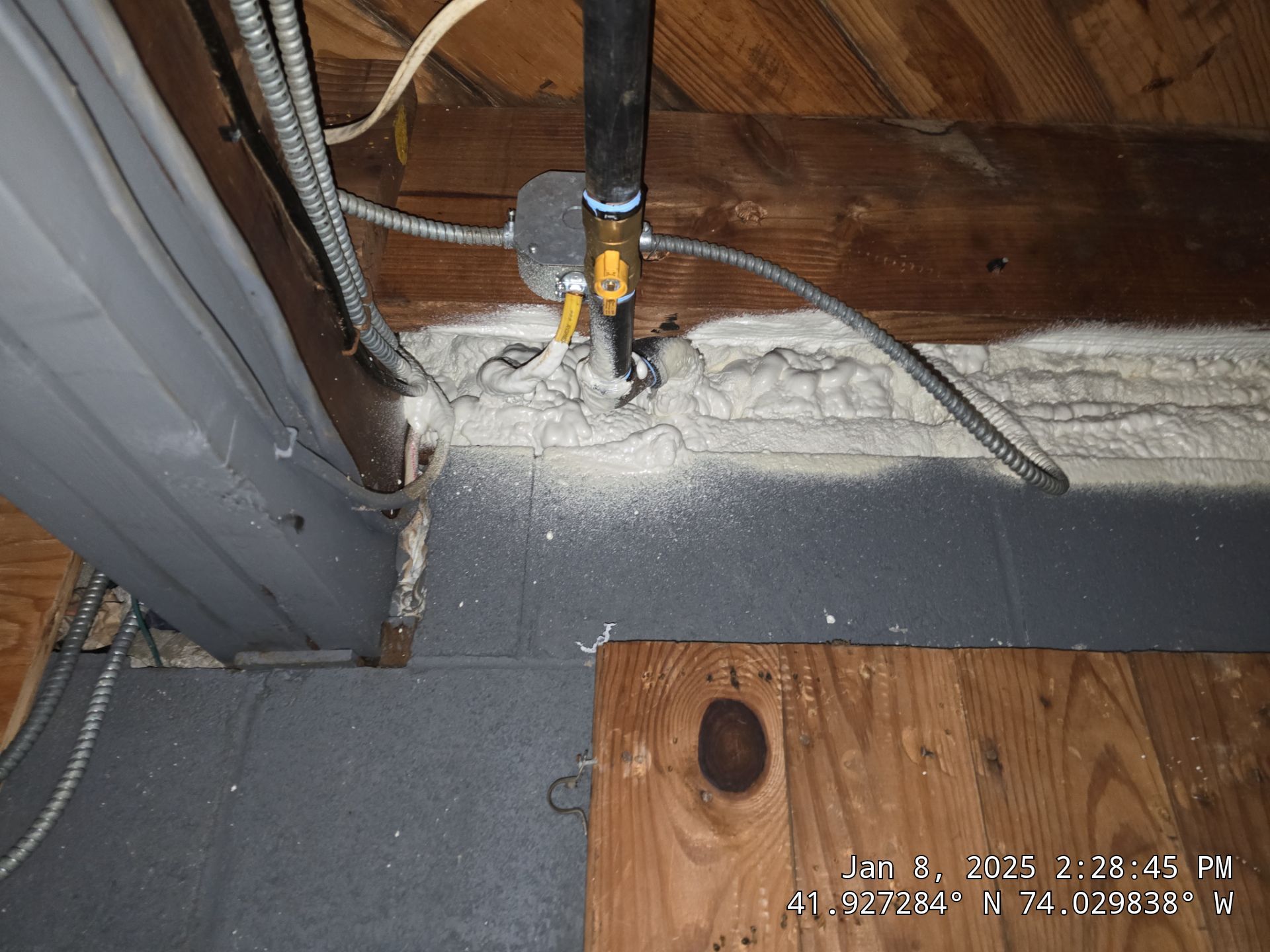 Attic Insulation using Closed Cell Spray Foam by NYS Foam & Energy