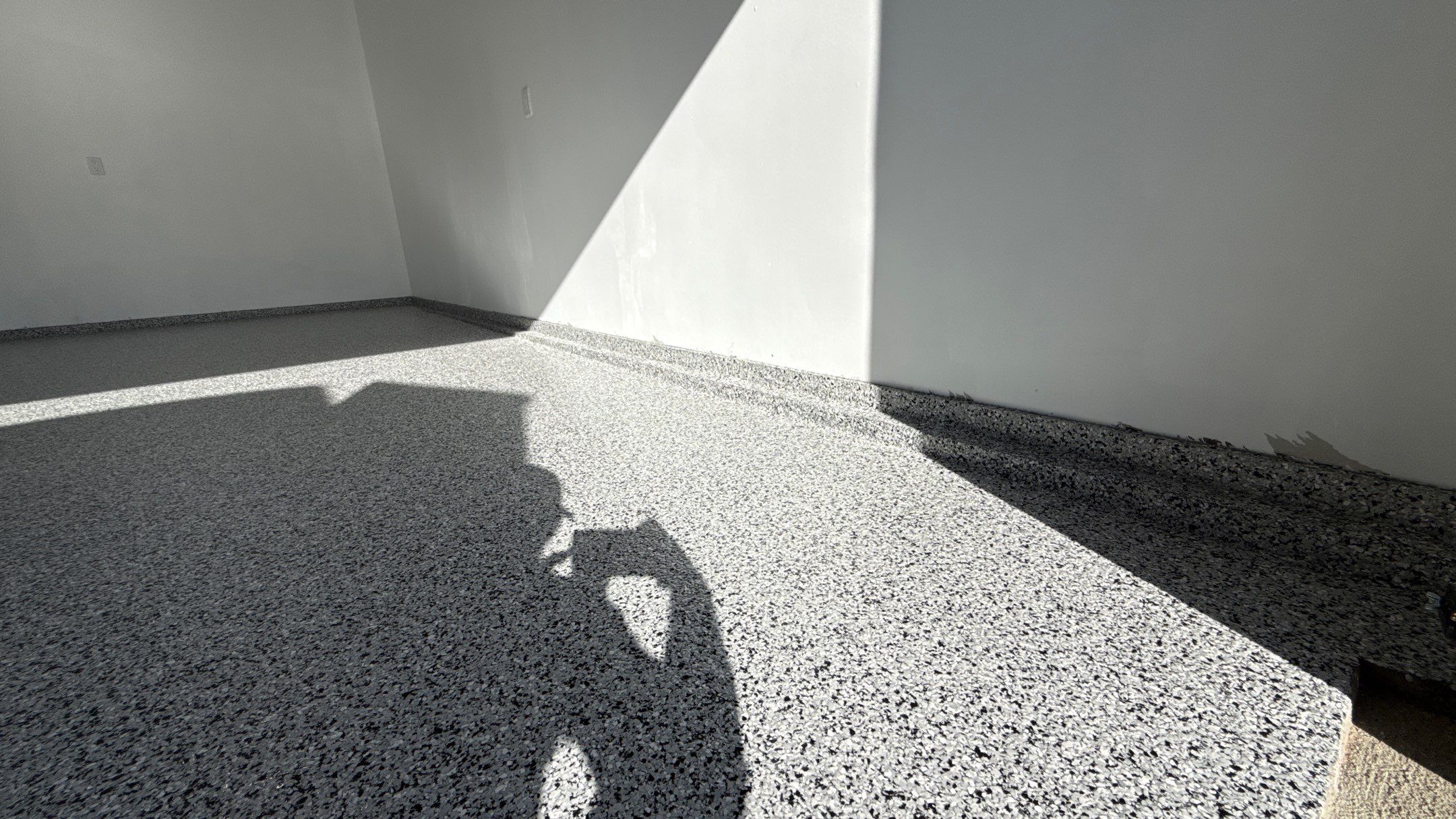Kyle's Houndstooth Floor Came Out Great by Banner Garage