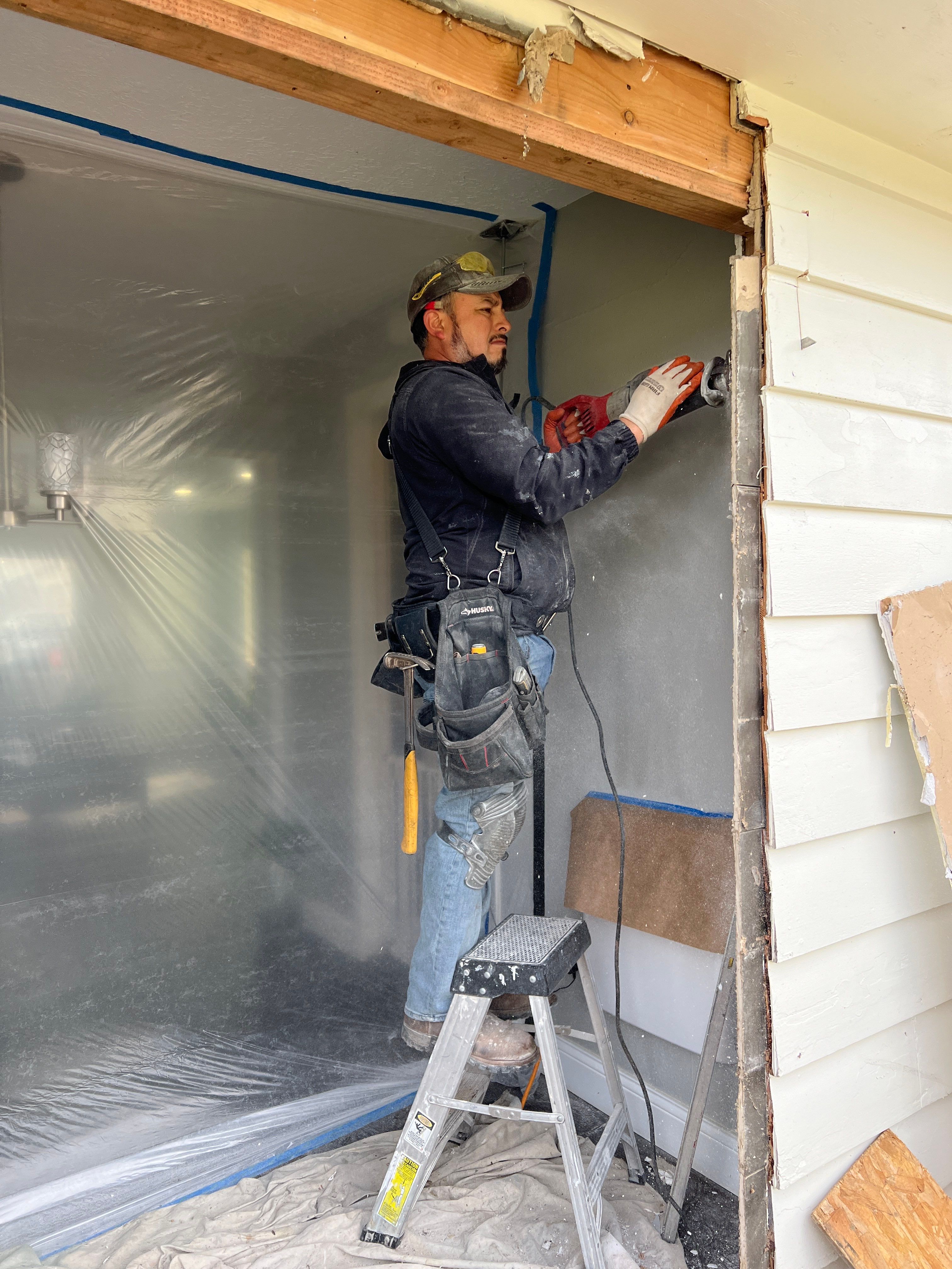 Door Installation using French Door by Villegas Remodeling, LLC