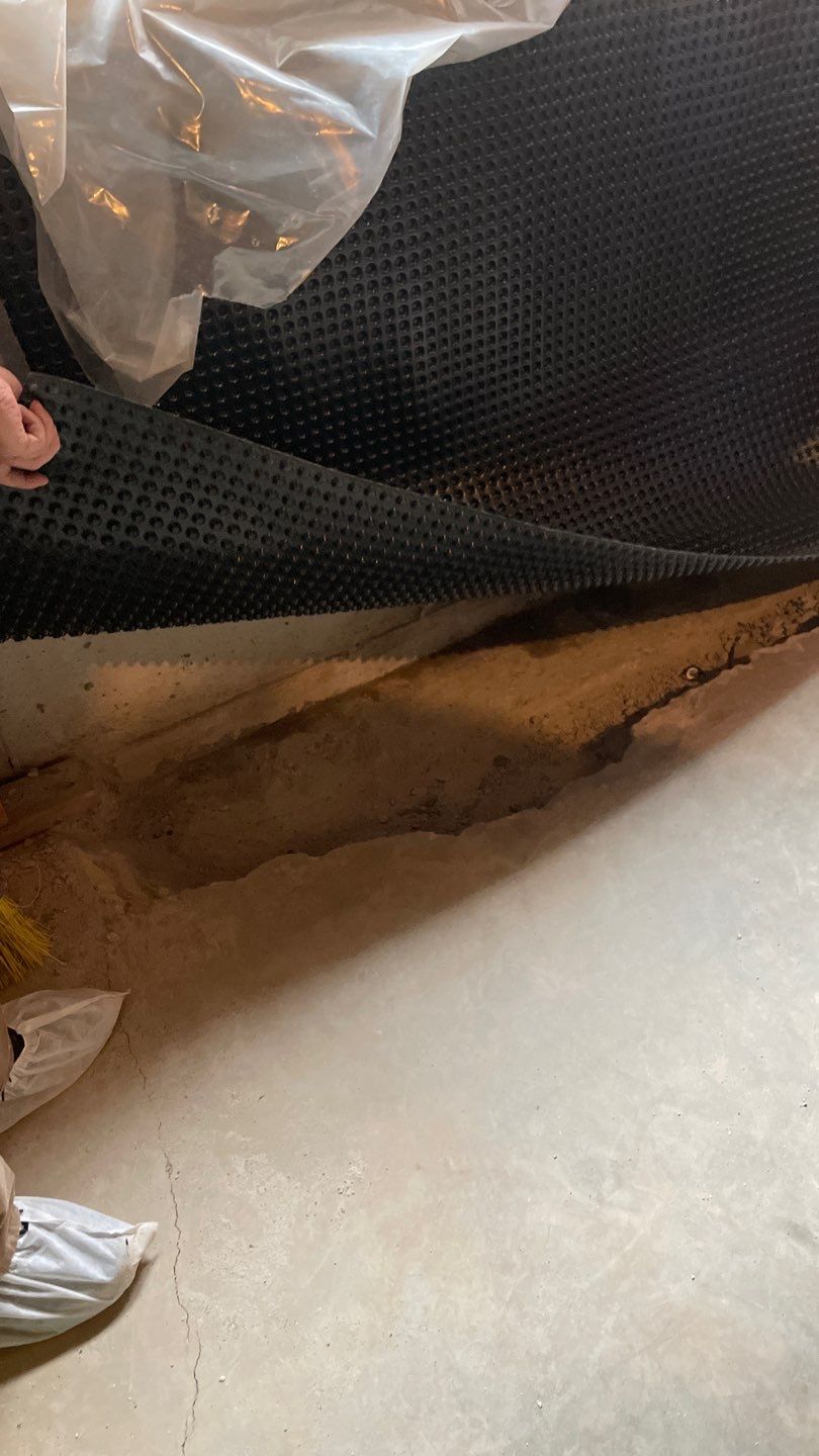 Basement Wall Drainage in Woodbury, MN by Waterproofing Northeast