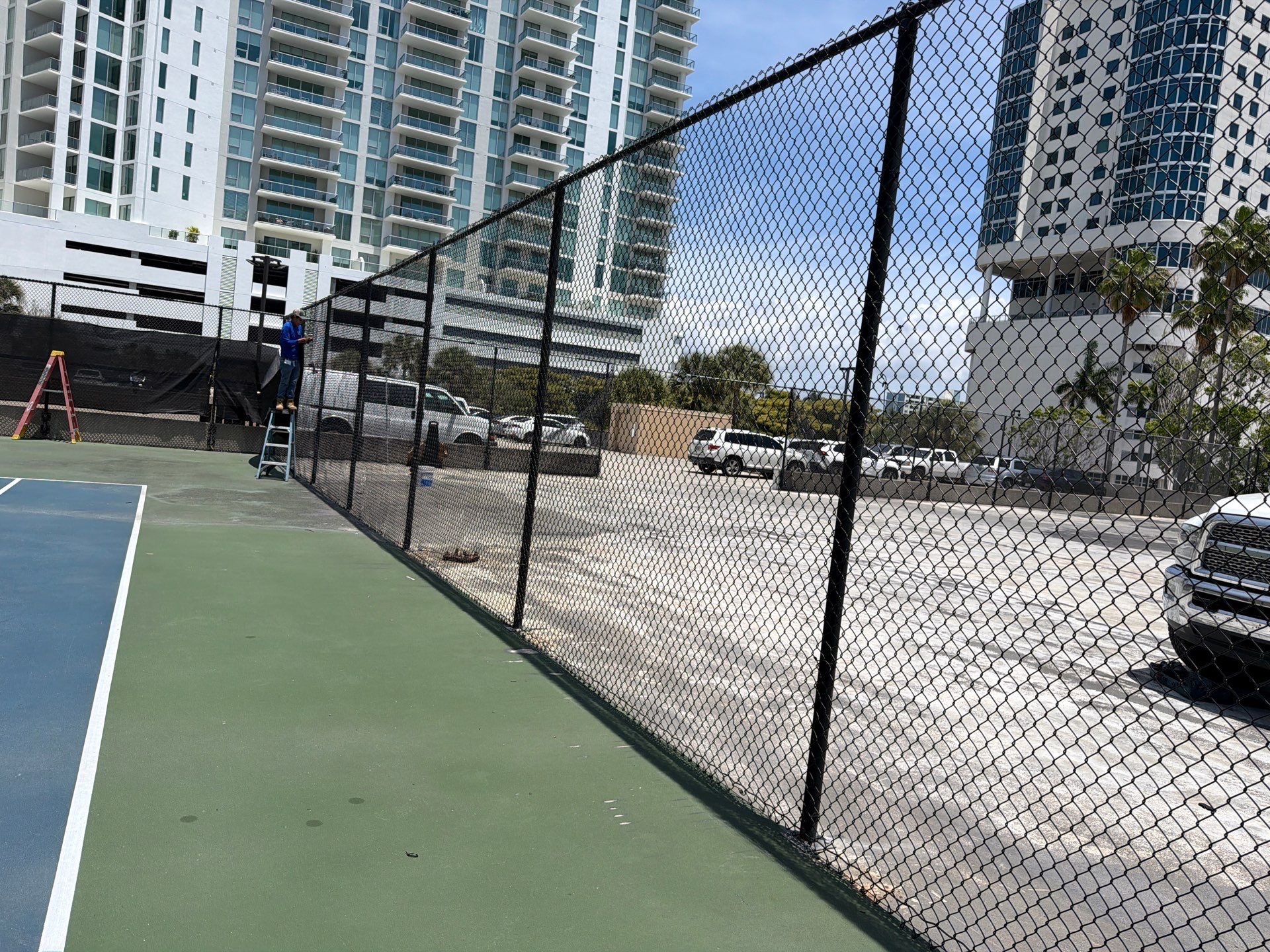Ritz Carlton Tennsi Court Repairs by Asap fence and gates, LLC