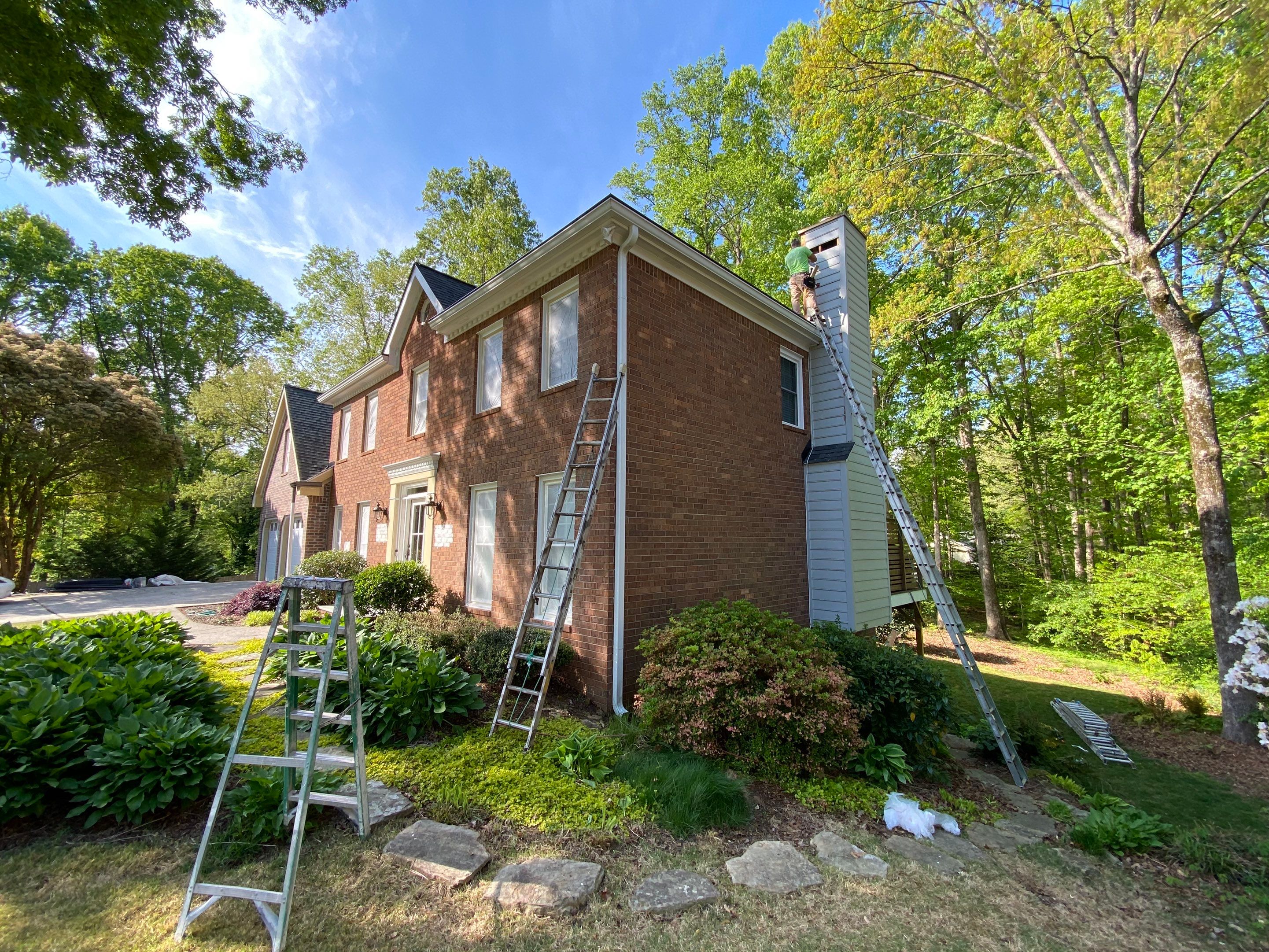 Tree Damage Structural Repair and Exterior Painting in Roswell by Swift Home Renovations