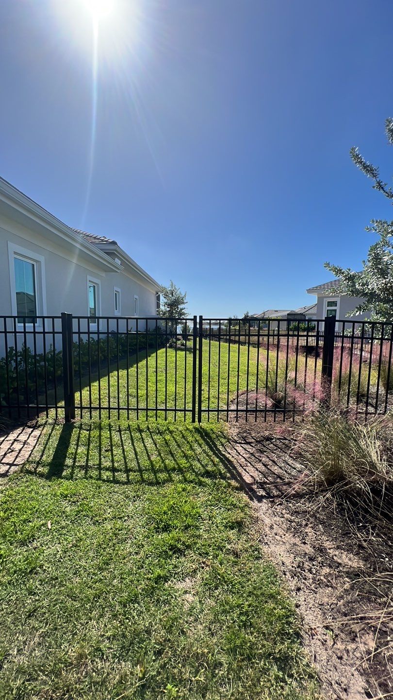 Aluminum Fence Installation using Black 3 Rail Aluminum Fence by Asap fence and gates, LLC