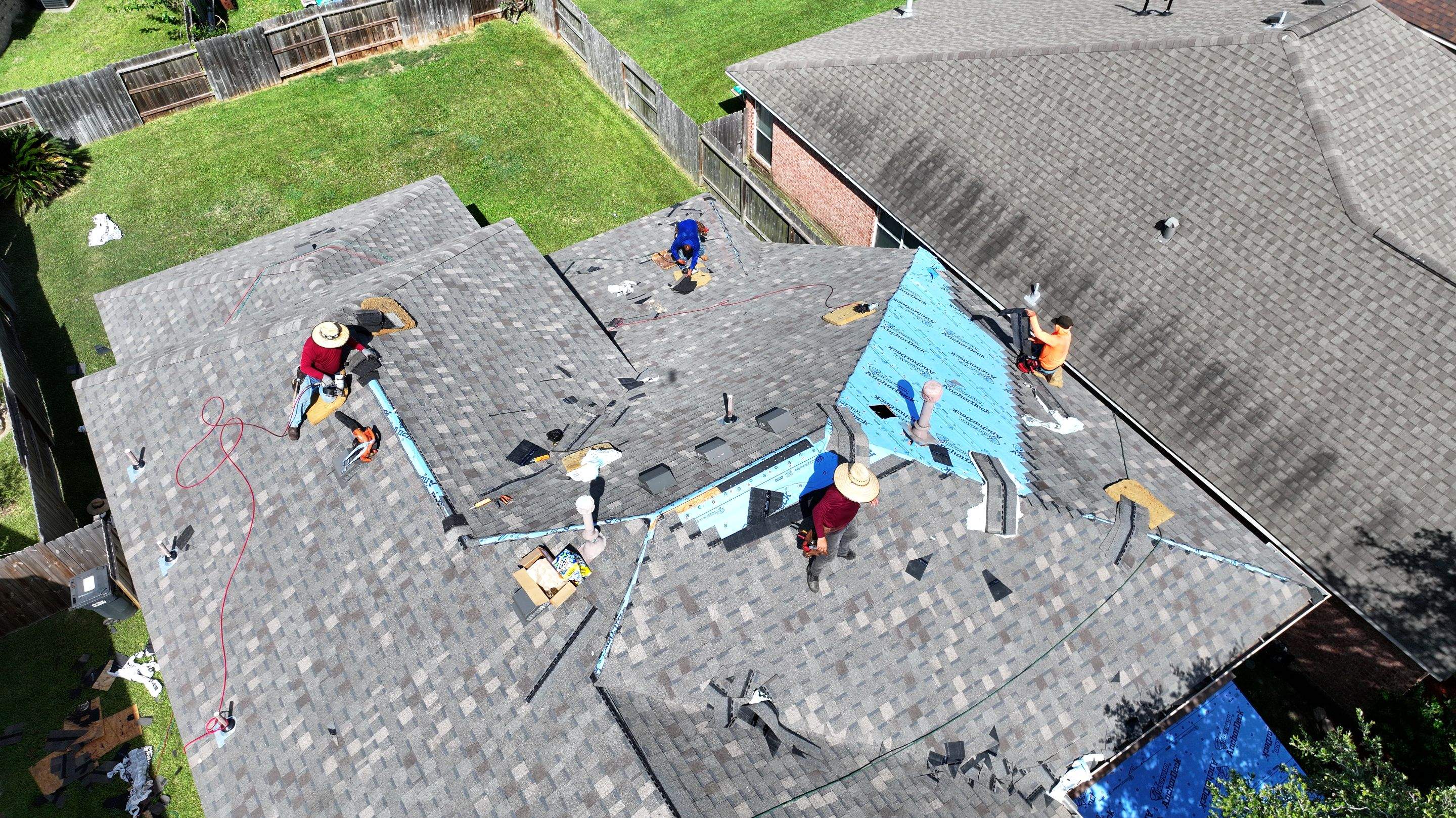 Storm-Damaged Roof Replaced — Houston, TX by PL Roofing & SB Roofing, LLC.