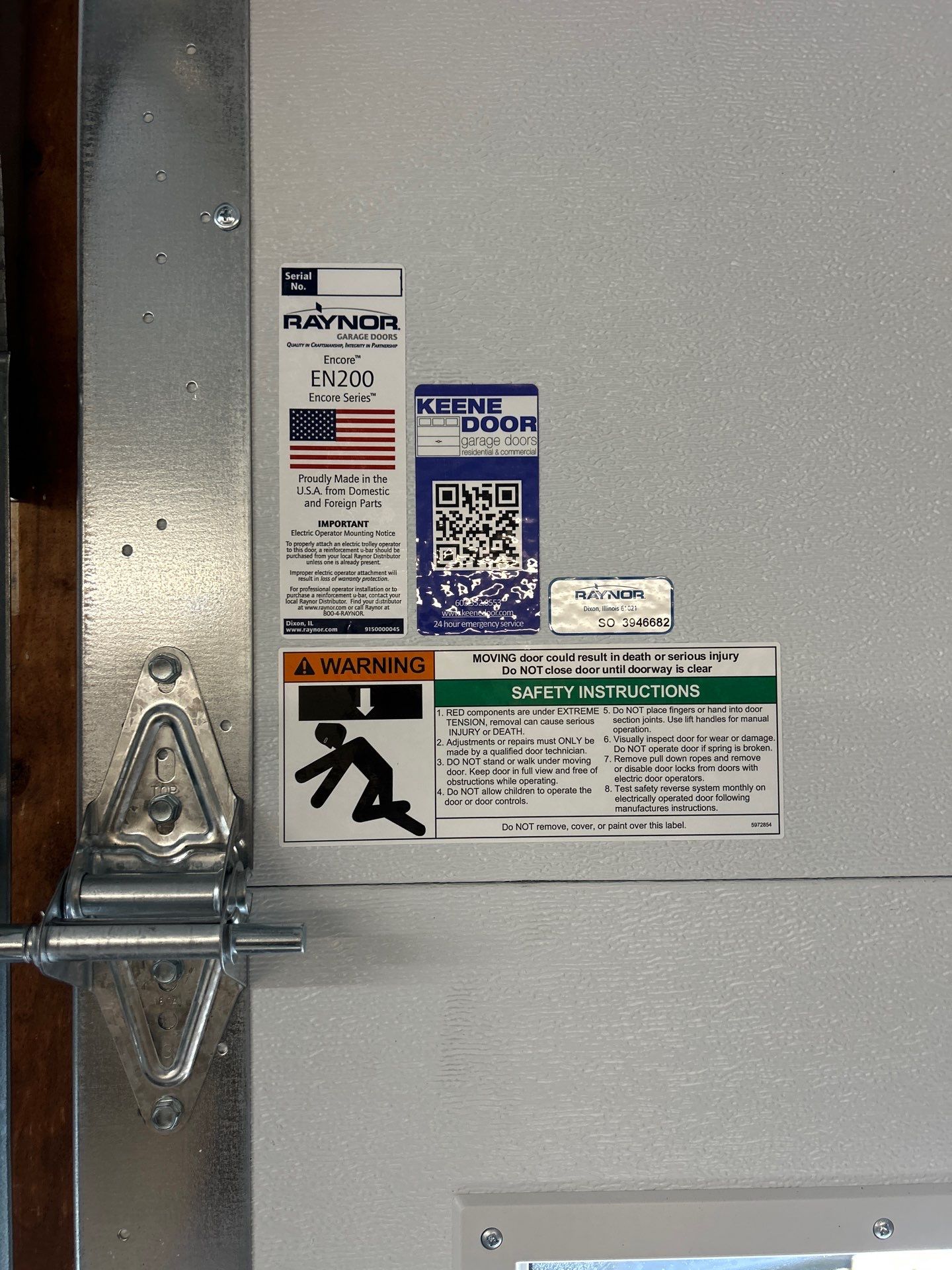 Door Installation using Raynor Encore Garage Door by Keene Door