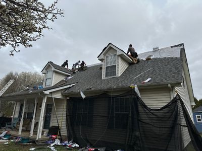Residential Roofing Installation using GAF Timberline HDZ Harvest Blend in Nantucket Morning
