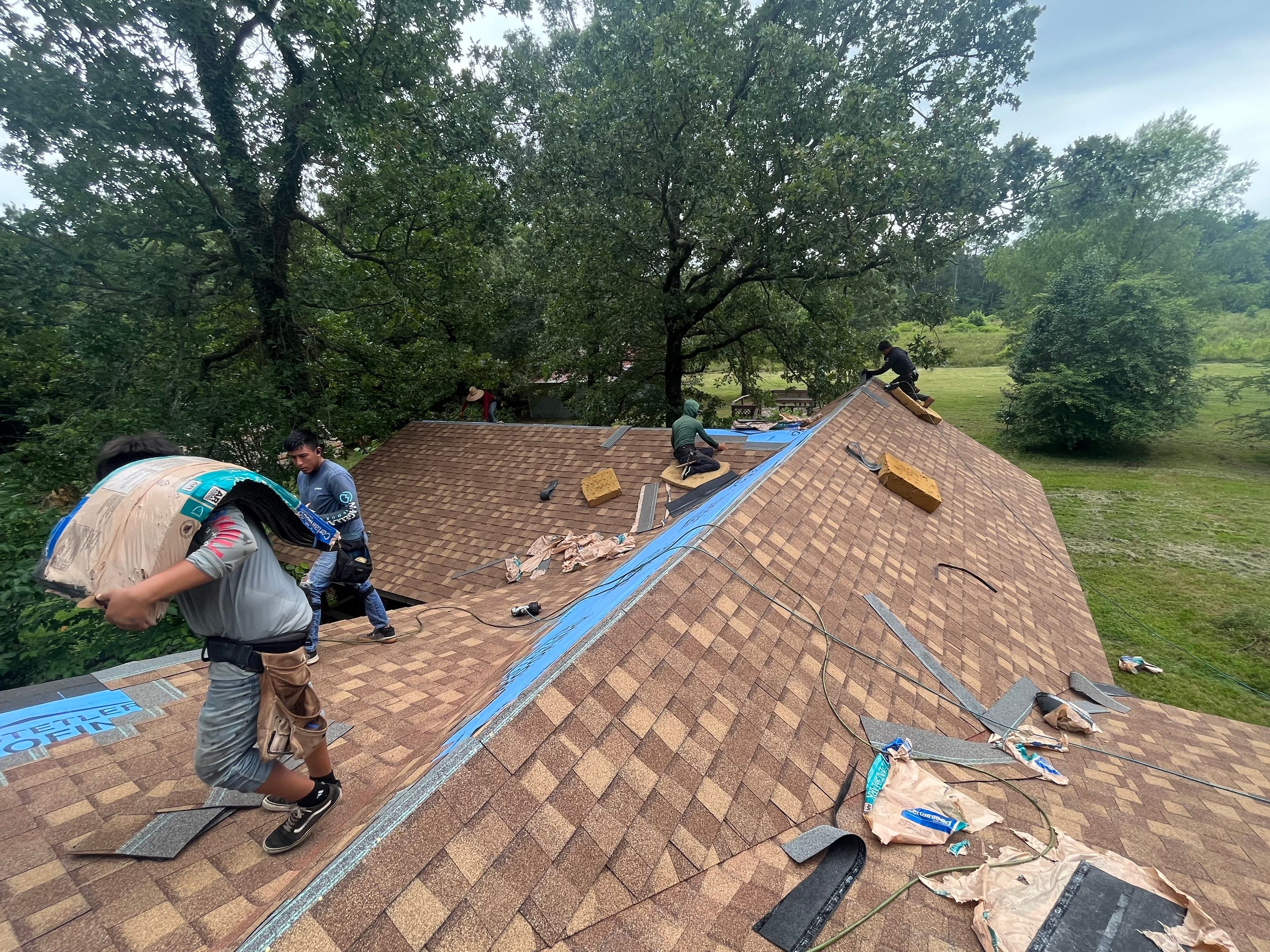 Storm Restoration Reroof: 25 Year 3-Tab Shingle by Hostetler Roofing