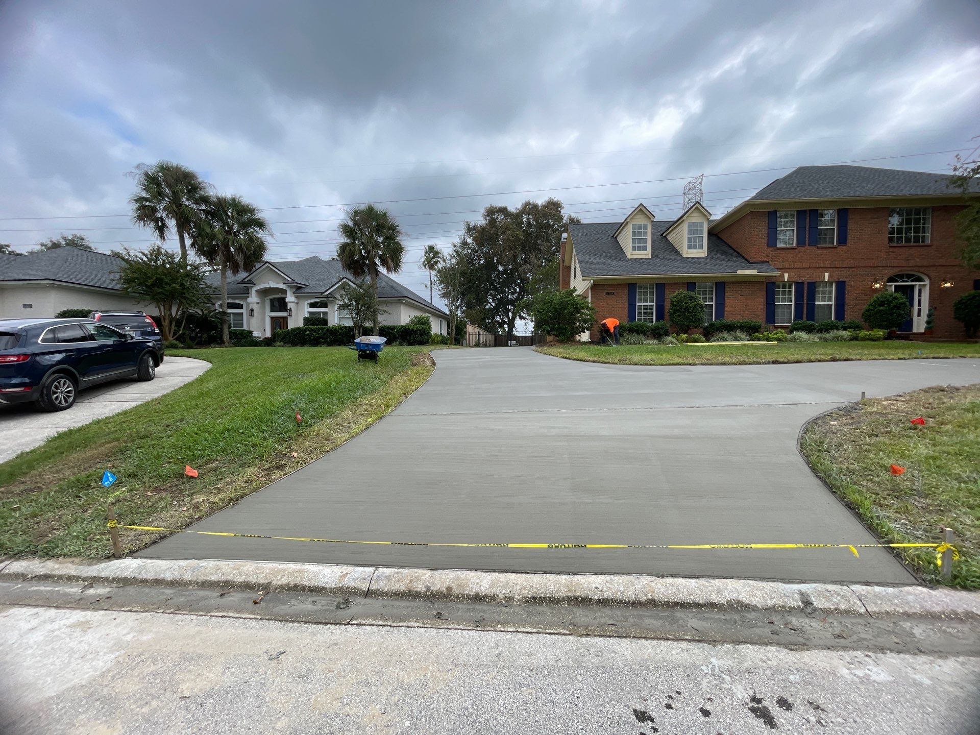 Driveway Replacement ON A HILL in Jacksonville, Florida by Burlington Concrete & Asphalt Inc
