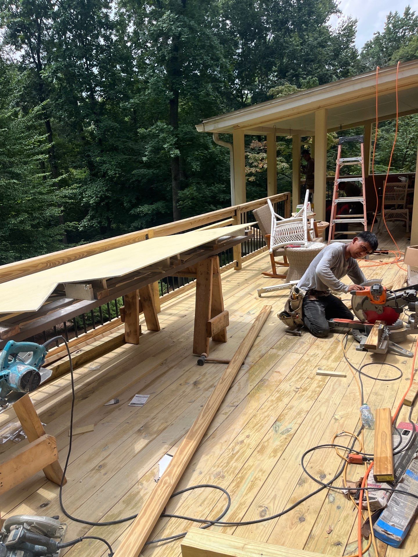 Stone Mountain, GA Rotted Wood & Shutter Replacement, Exterior Paint, and Deck Resurface by Nelson Exteriors