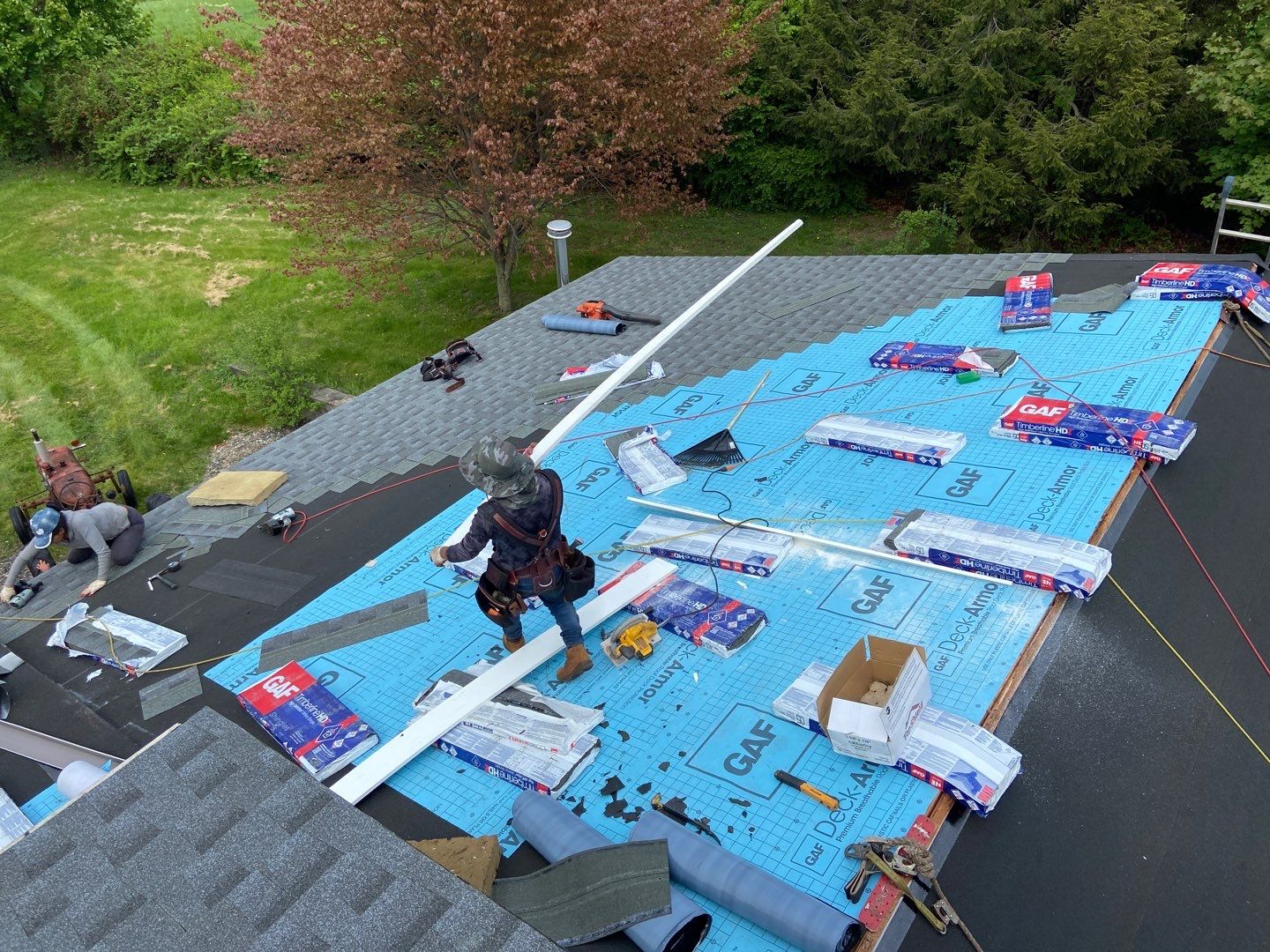Residential Roofing Installation using GAF Timberline HDZ by Sensible Home Solutions