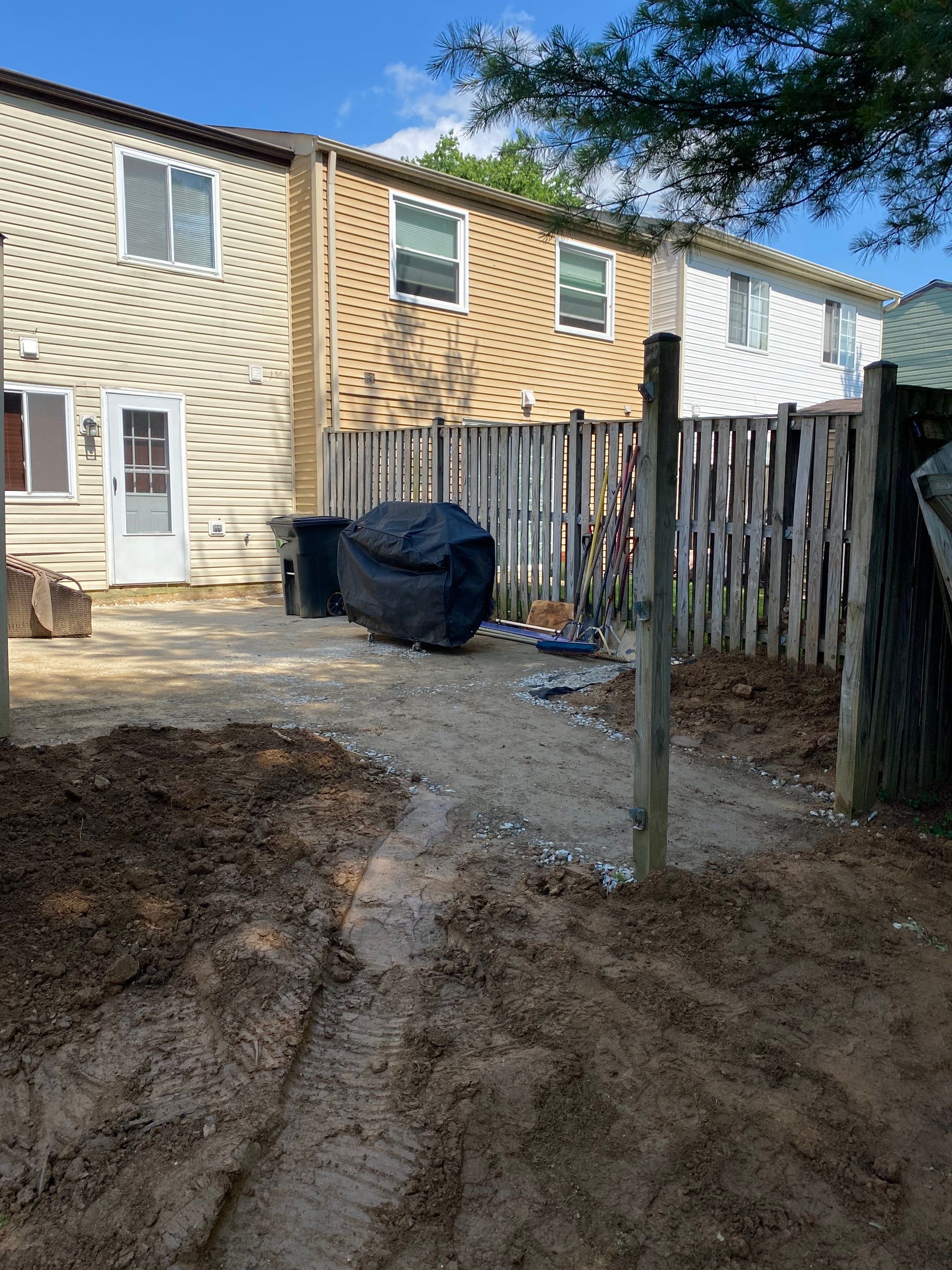 Backyard Transformation using Techo-Bloc Pavers by The Smet Companies, LLC