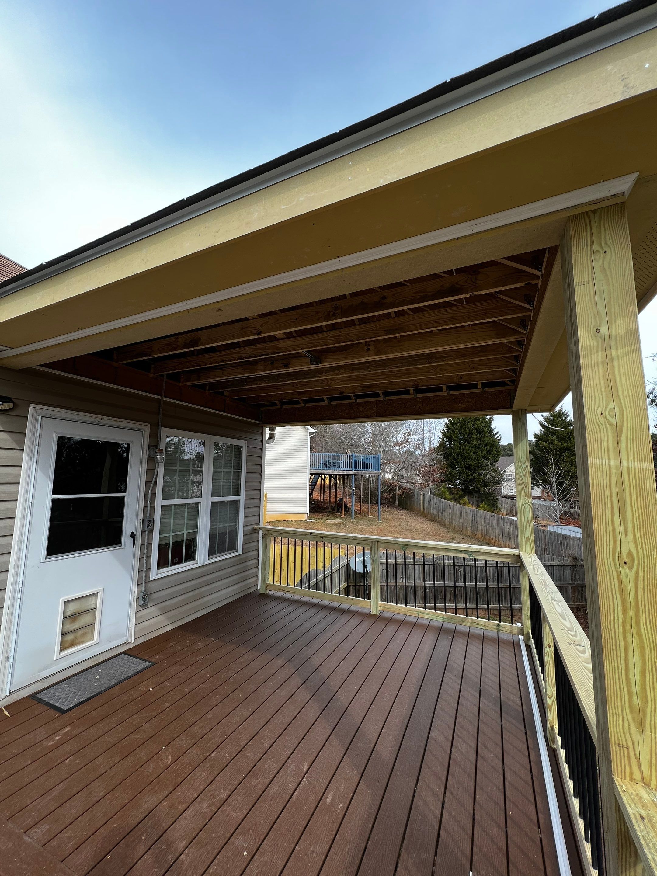 Custom Elevated Deck and Covered Porch Addition in Douglasville by Swift Home Renovations