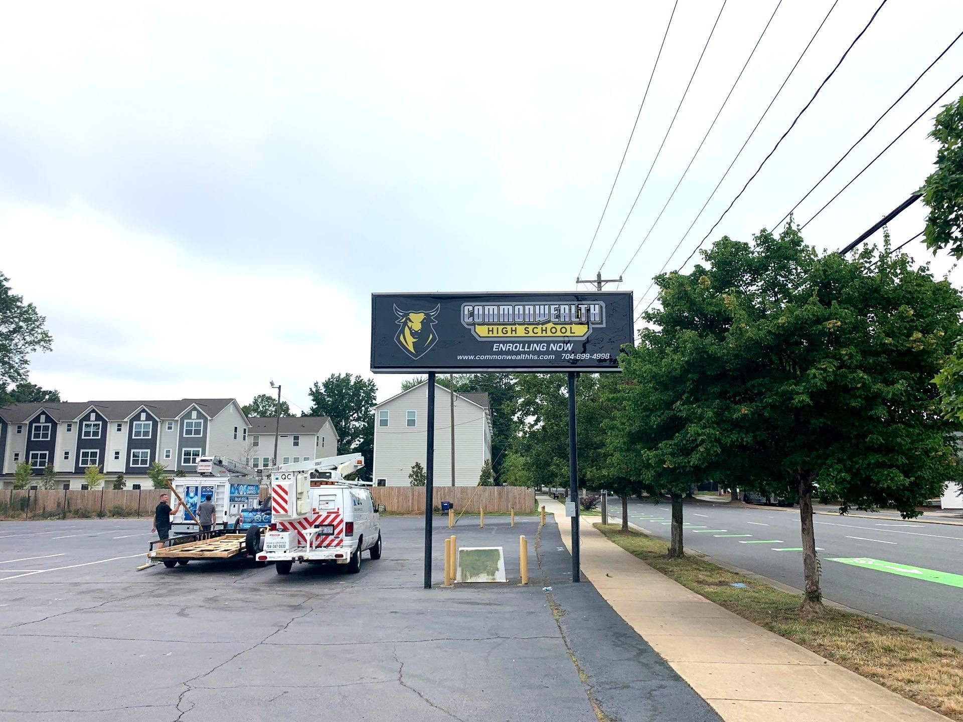 Commonwealth High School - Exterior Sign Installation by QC Signs and Graphics