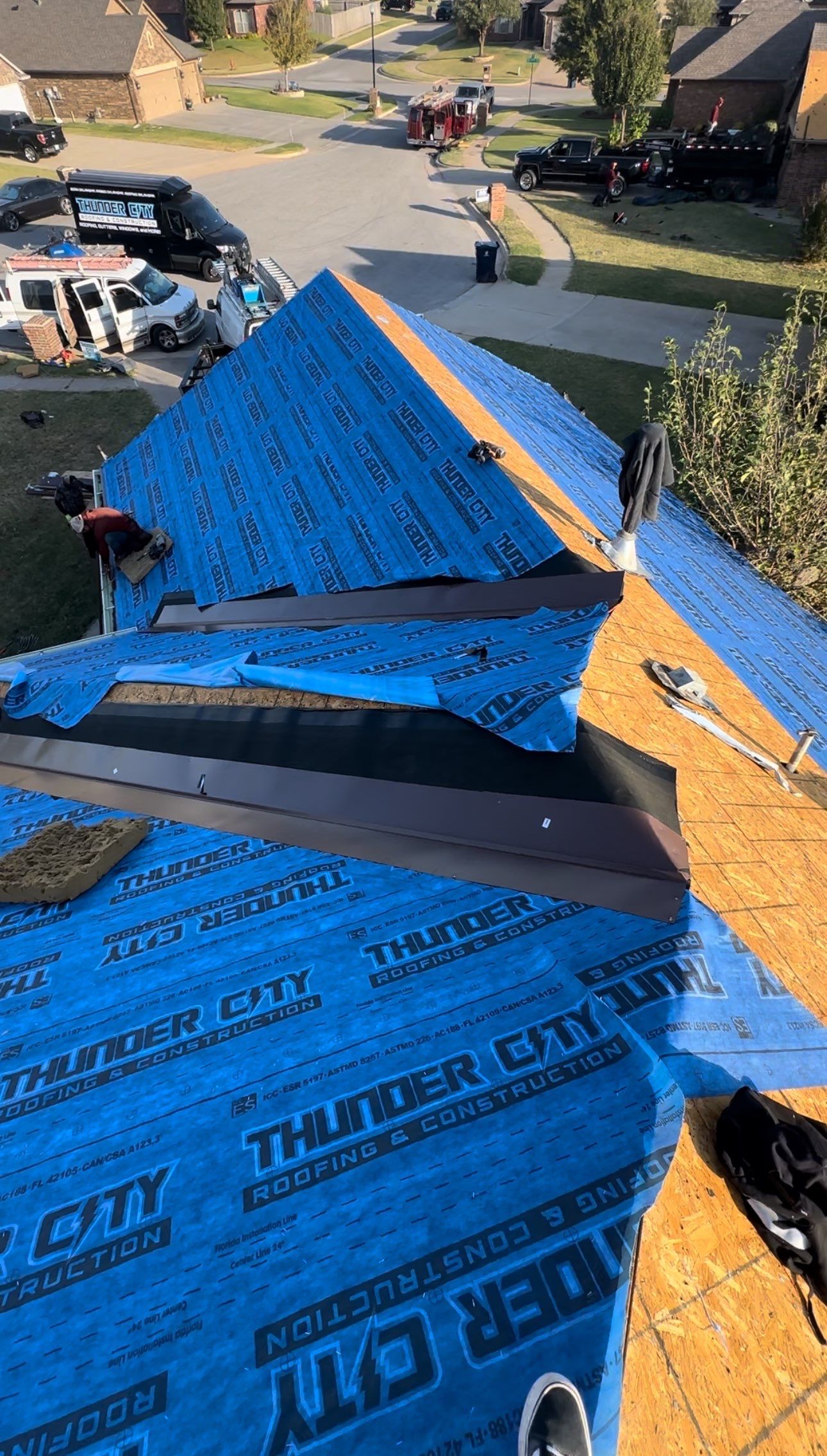 Residential Roofing Installation using iko dynasty wwd by Thunder City Roofing