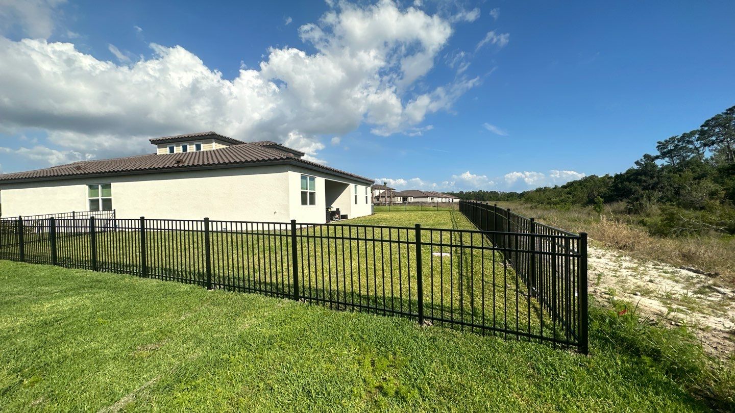 Aluminum Fence Installation using Black 3 Rail Aluminum Fence by Asap fence and gates, LLC