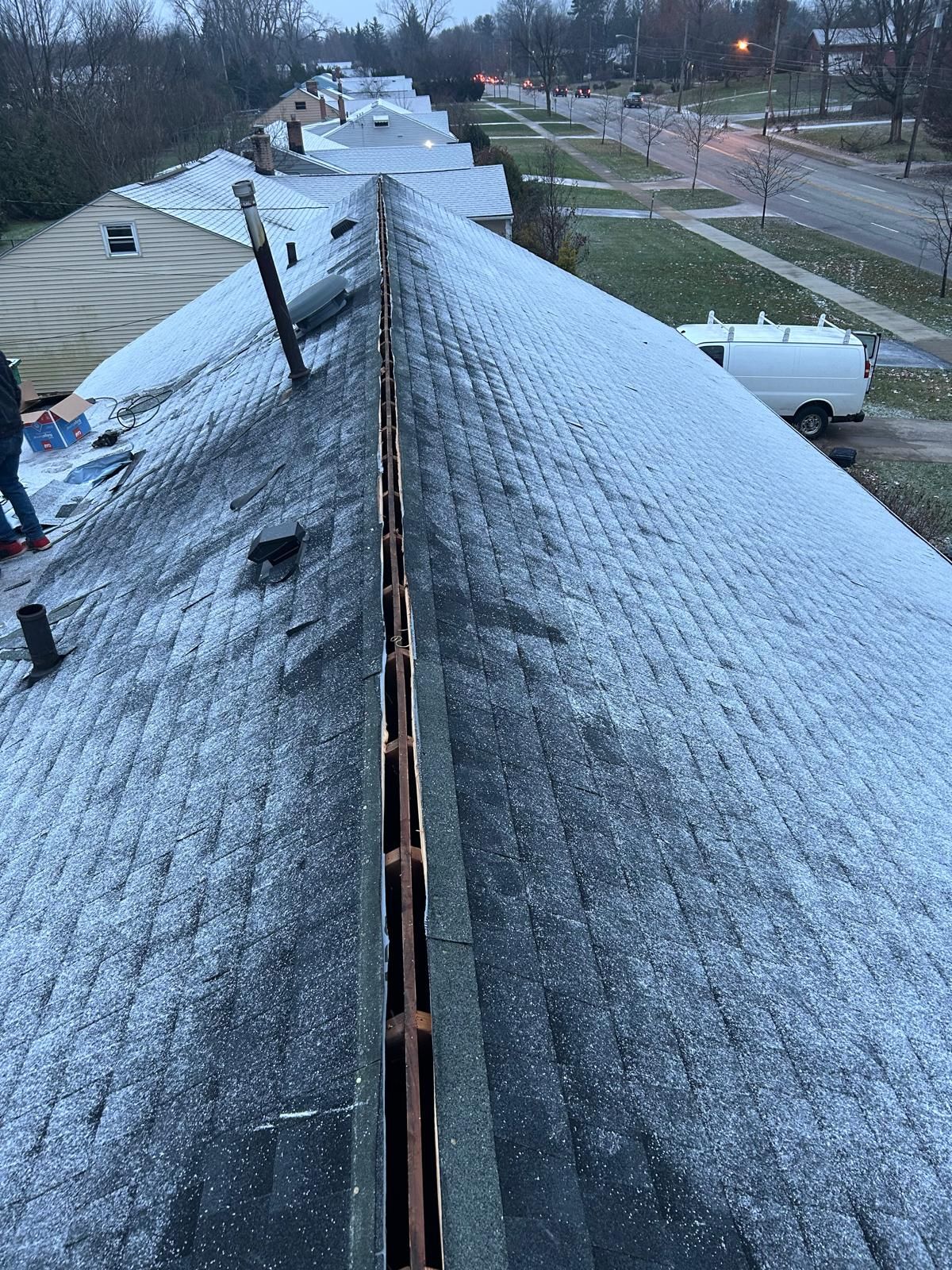 Storm Restoration in Beachwood OH - Roof Replacement using GAF HDZ Charcoal by Atlas Roofing & Restoration