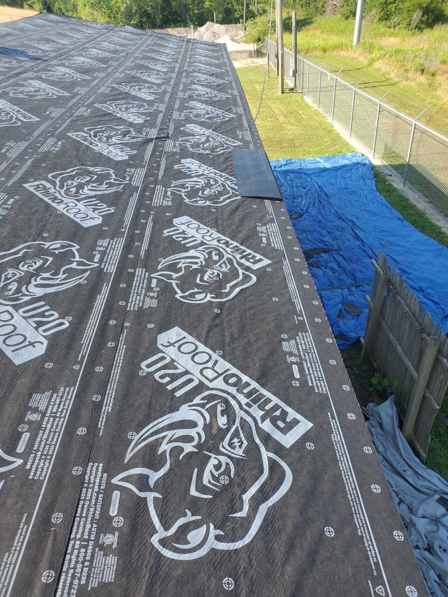 Reroof using GAF HDZ Weathered Wood by Castillo Roofing