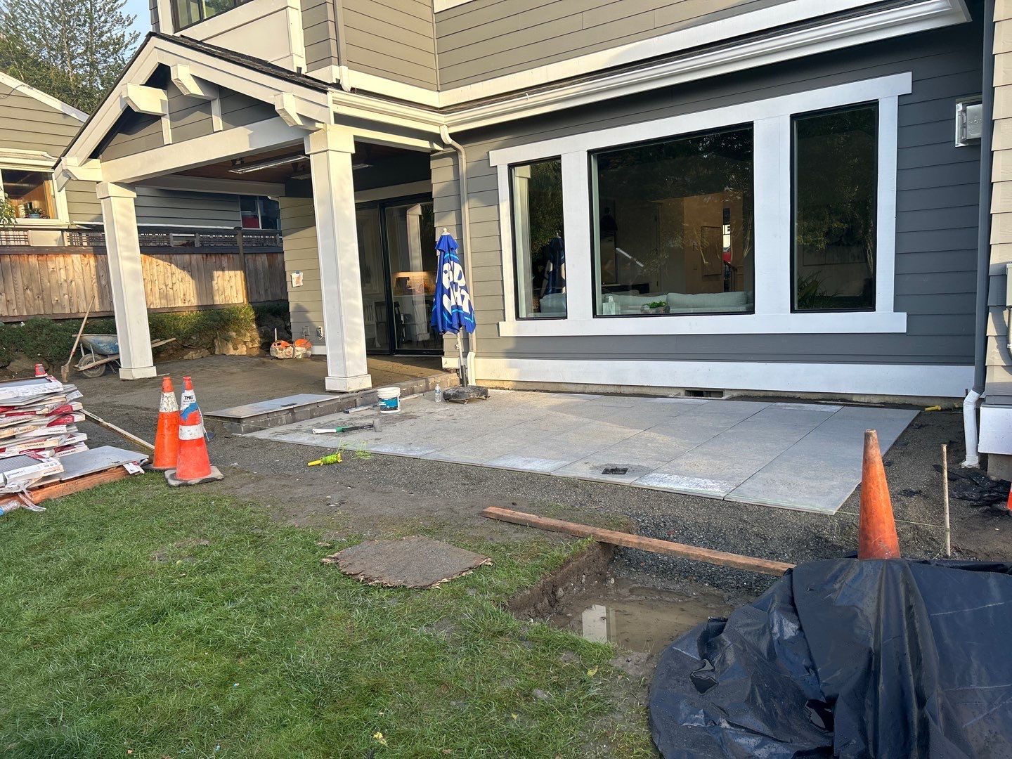 Hardscaping Back Patio Landscape Project  by Jireh Asphalt & Concrete Inc 