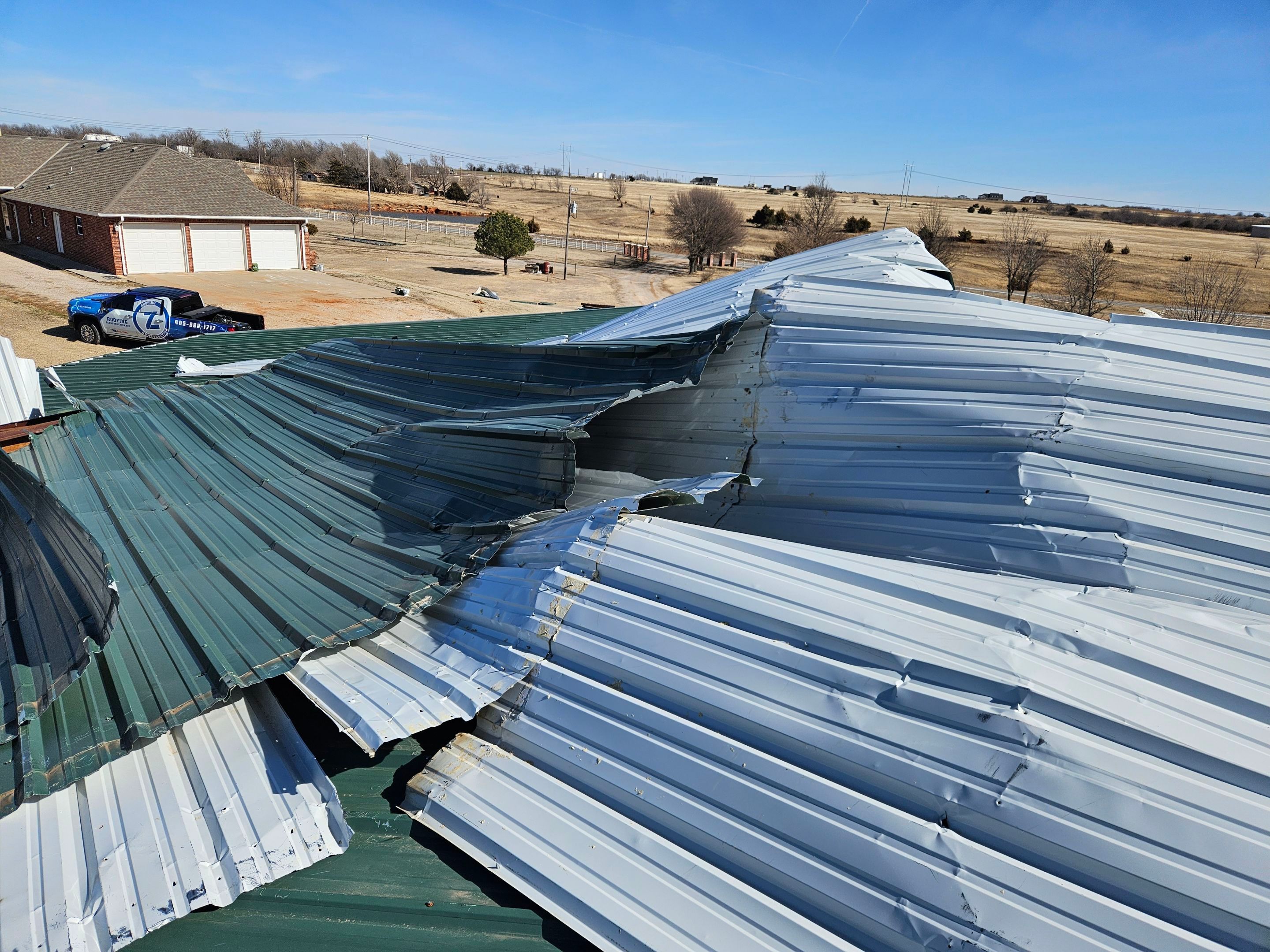 Metal Roof & Building Project in El Reno by Z Construction & Roofing, LLC