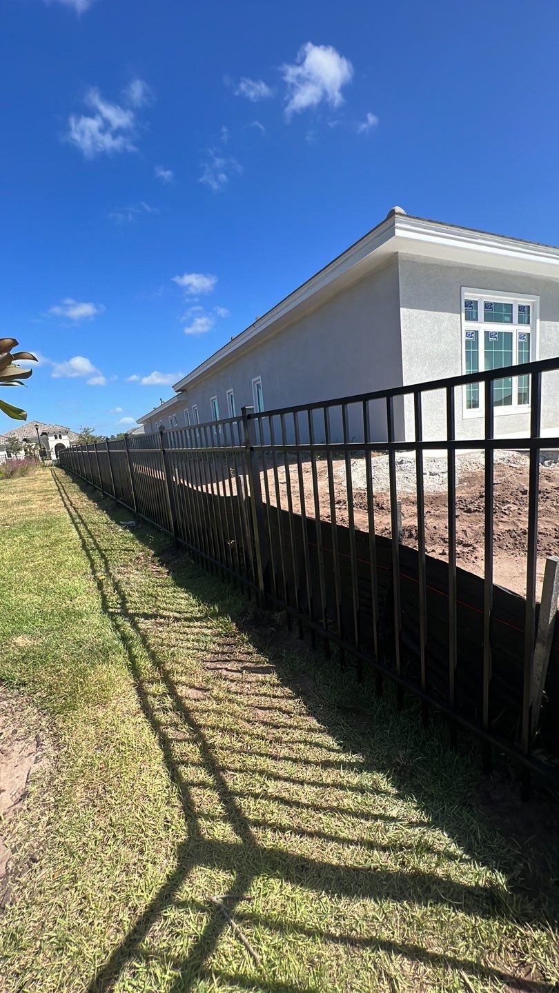 Aluminum Fence Installation using Black 3 Rail Aluminum Fence by Asap fence and gates, LLC