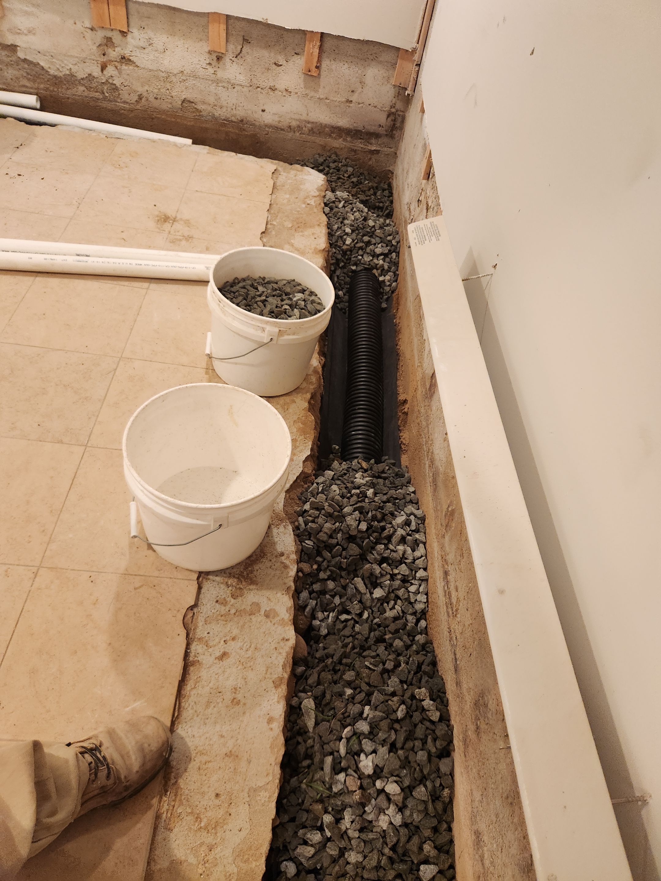 Interior French Drain Newton NJ by Pure Service Pro, LLC 