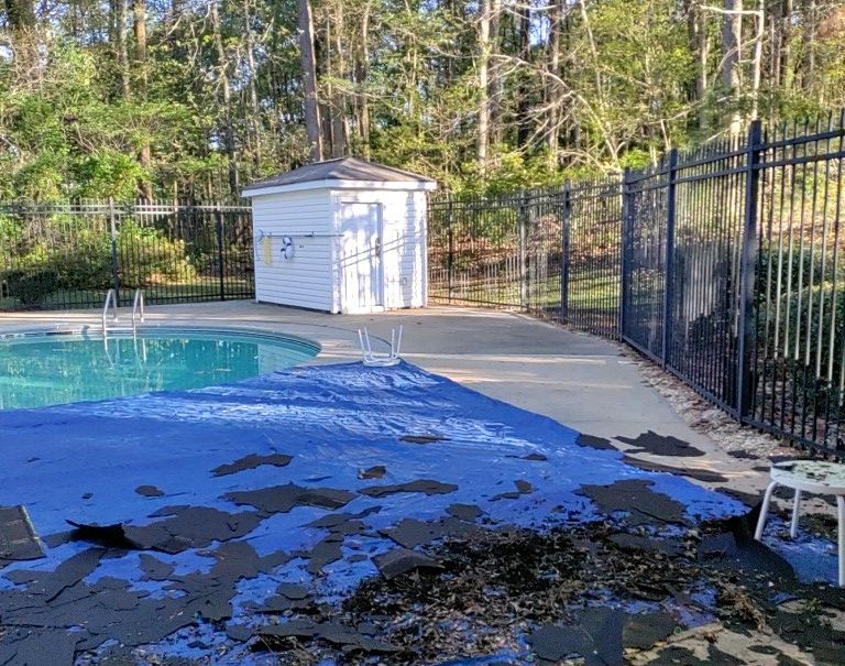 Pool House Roof Replacement using Owens Corning Onyx Black by Inspector Roofing and Restoration