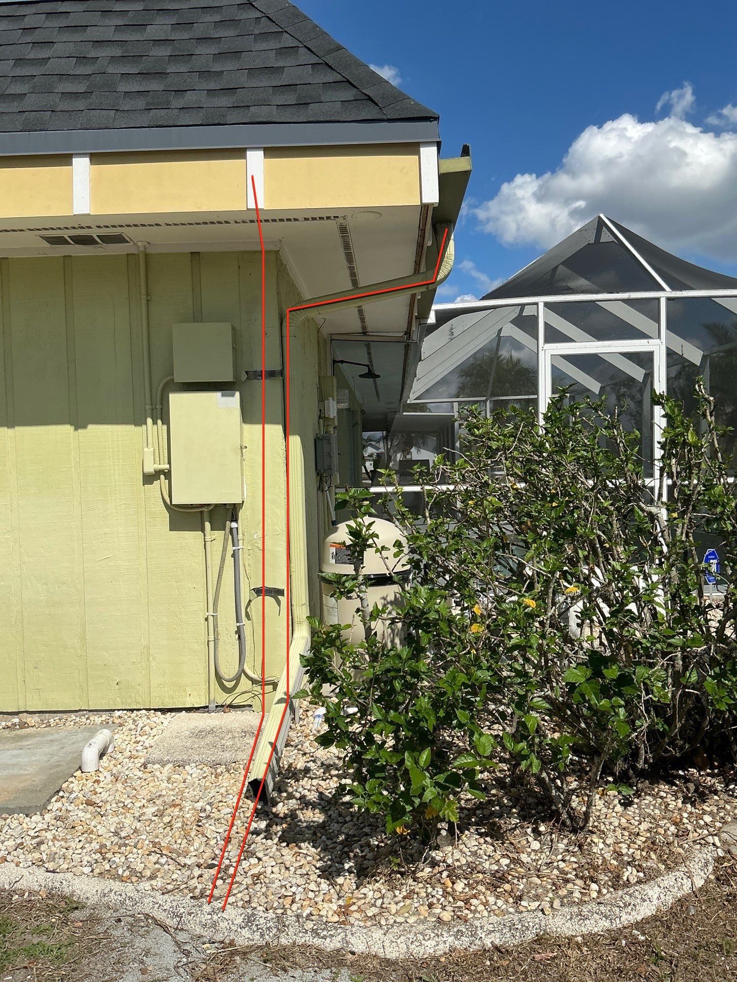 Black 6'' Seamless Gutters K-Style and Black Downspouts in Sun City Center FL by Gutter Professors