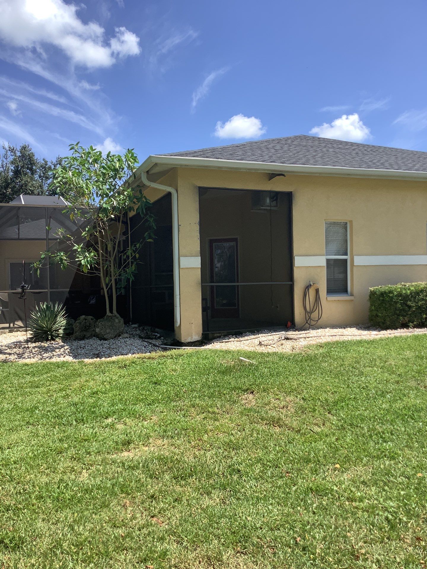 White Seamless Gutters Installation in North Fort Myers FL by Gutter Professors