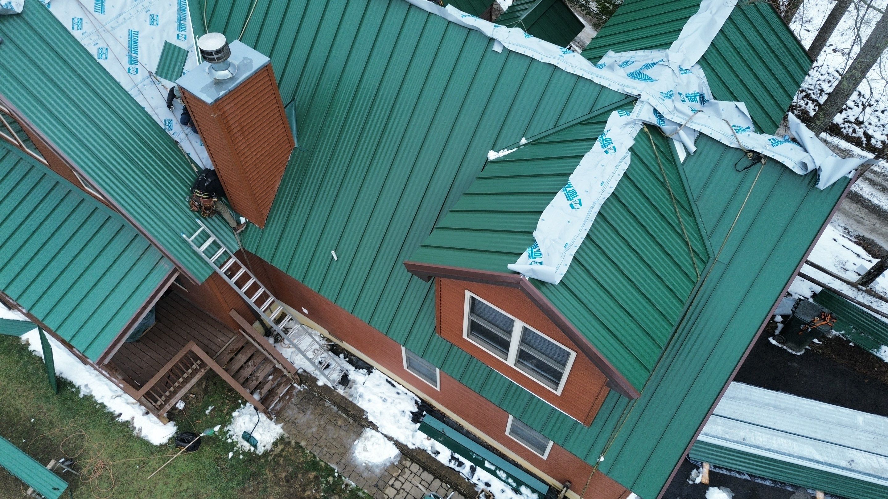 Residential Roofing Installation using Standing Seam Metal - 4766 by Rainstoppers Roofing