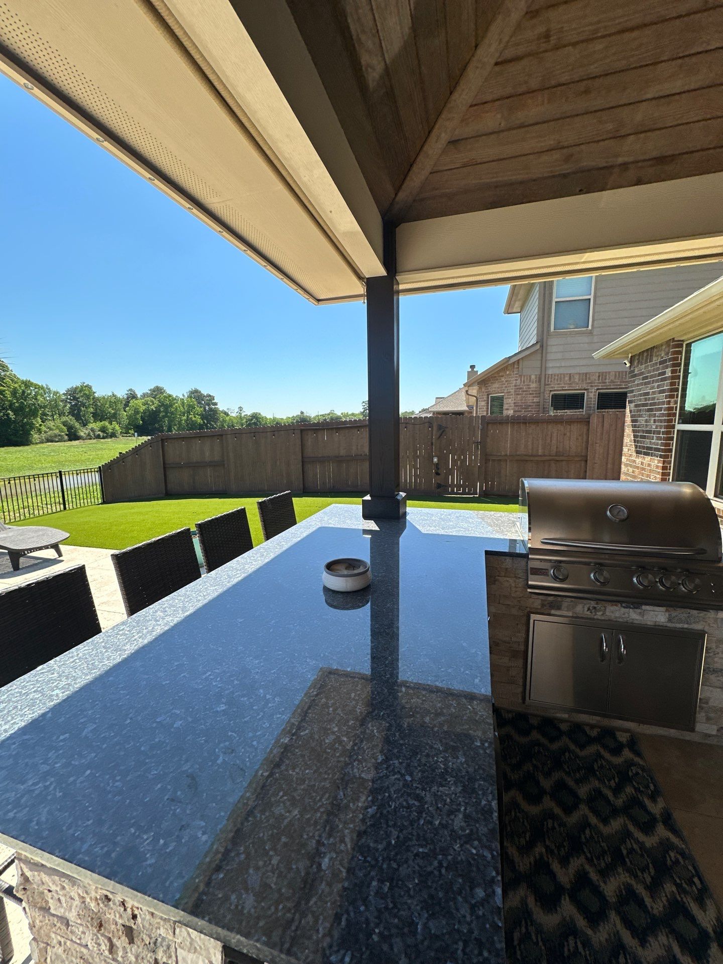 Kitchen Remodel and Outdoor Fireplace in Tomball, TX by SophAlx LLC