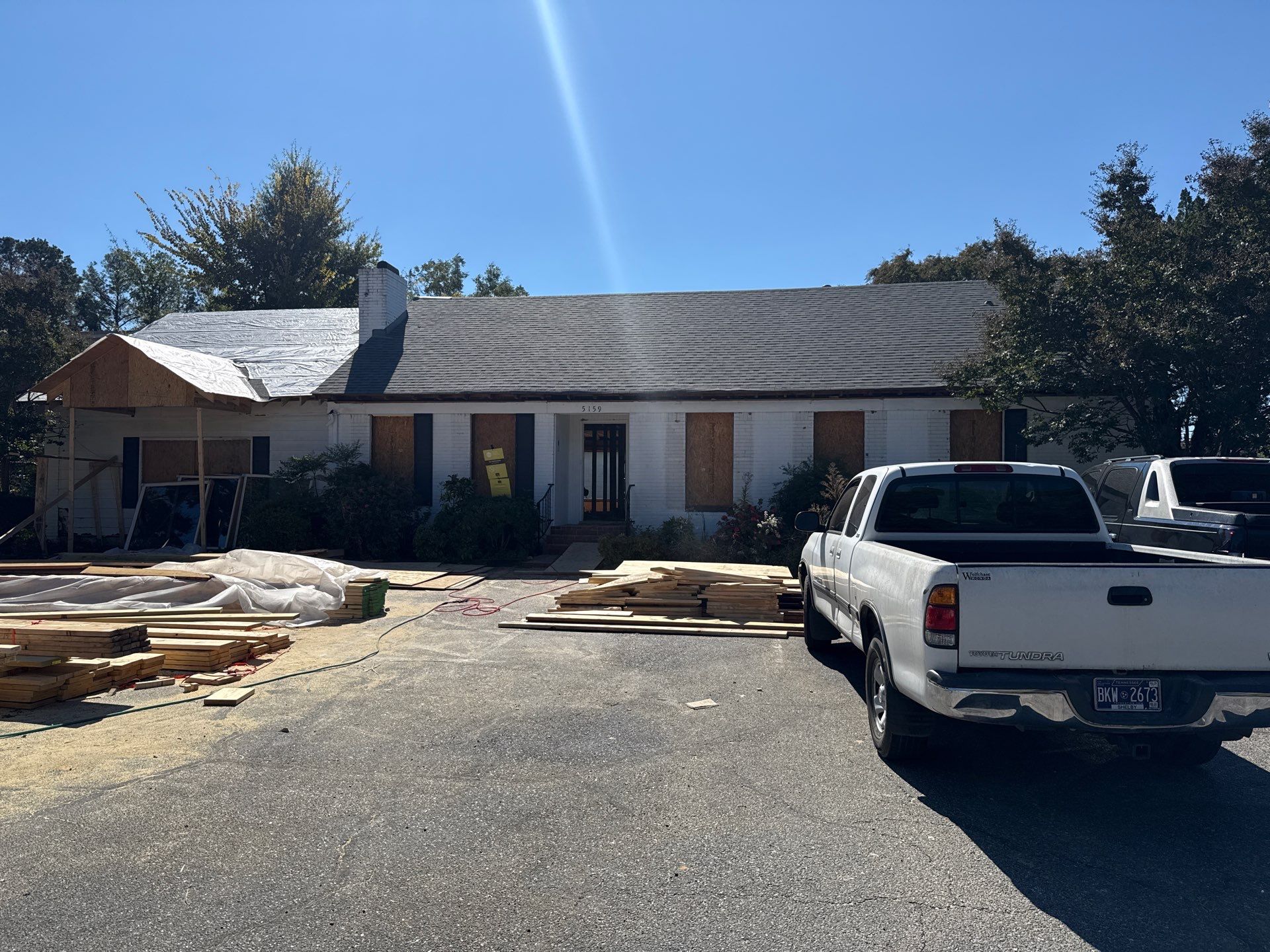 Architectural Asphalt Shingle Roof Replacement and Decking at Memphis Commercial Building by Revival Roofing Services