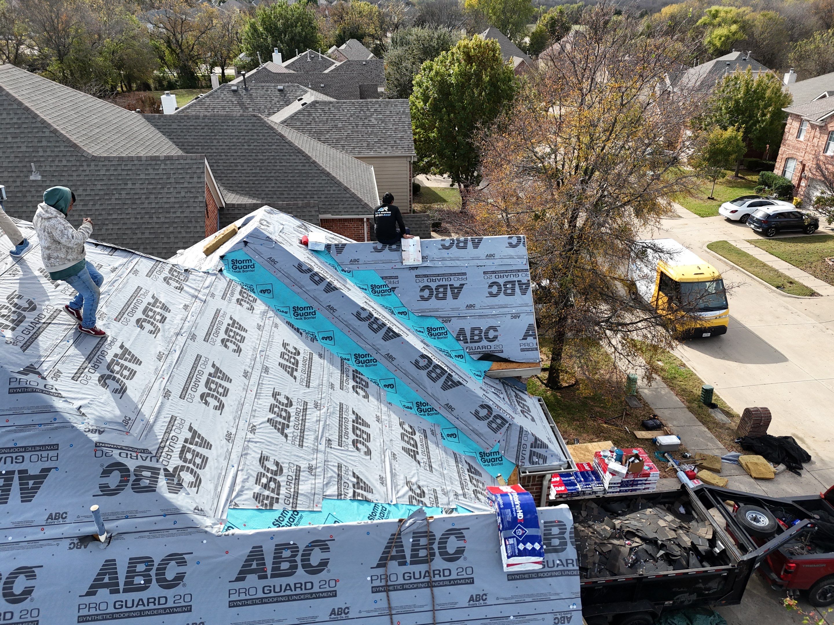 Residential Roof Replacement using GAF HDZ - Weathered Wood by Elite Roofing LLC