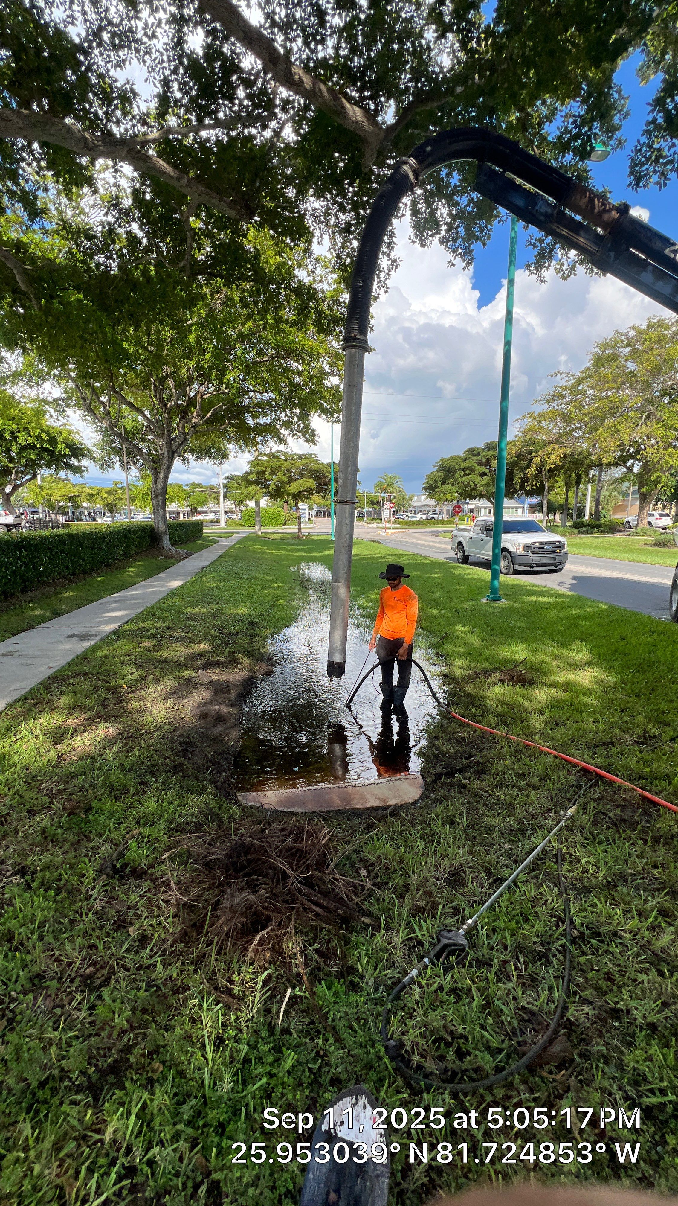 Culvert Cleaning at Bank of America on Marco by Don Mar, Inc. Storm Water Solutions
