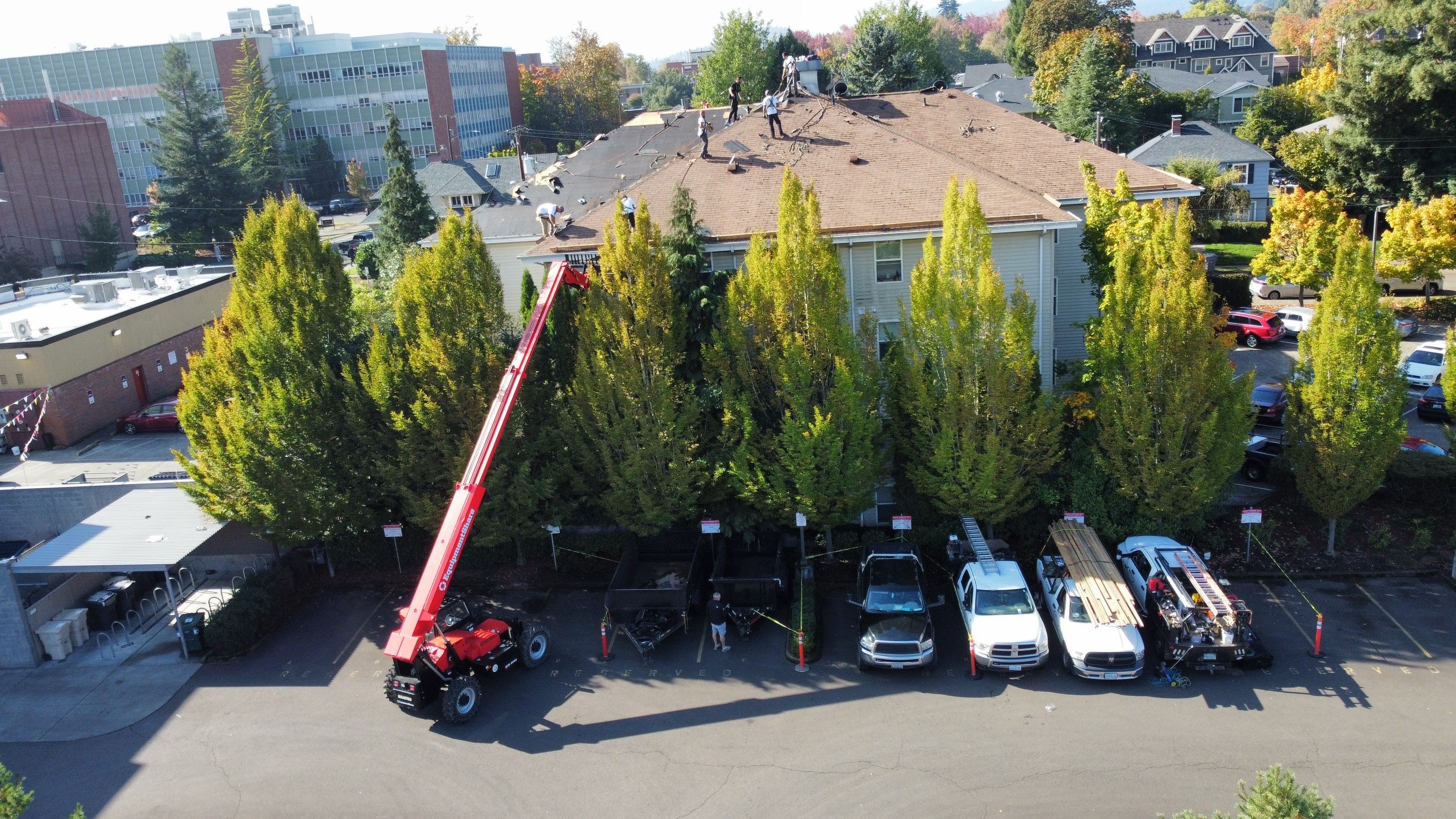 Commercial Roofing Installation using IKO Dynasty (Color: Biscayne) by Orezona Building & Roofing Company, Inc.