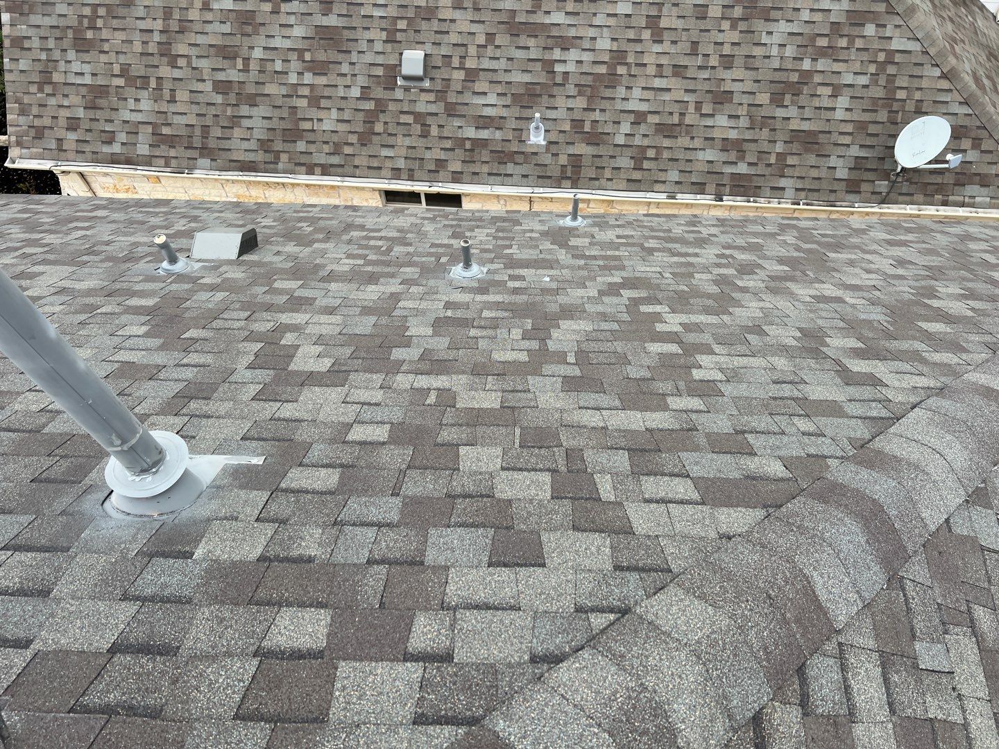 Roof replaced due to age by Oakwood Roofing and Construction, LLC