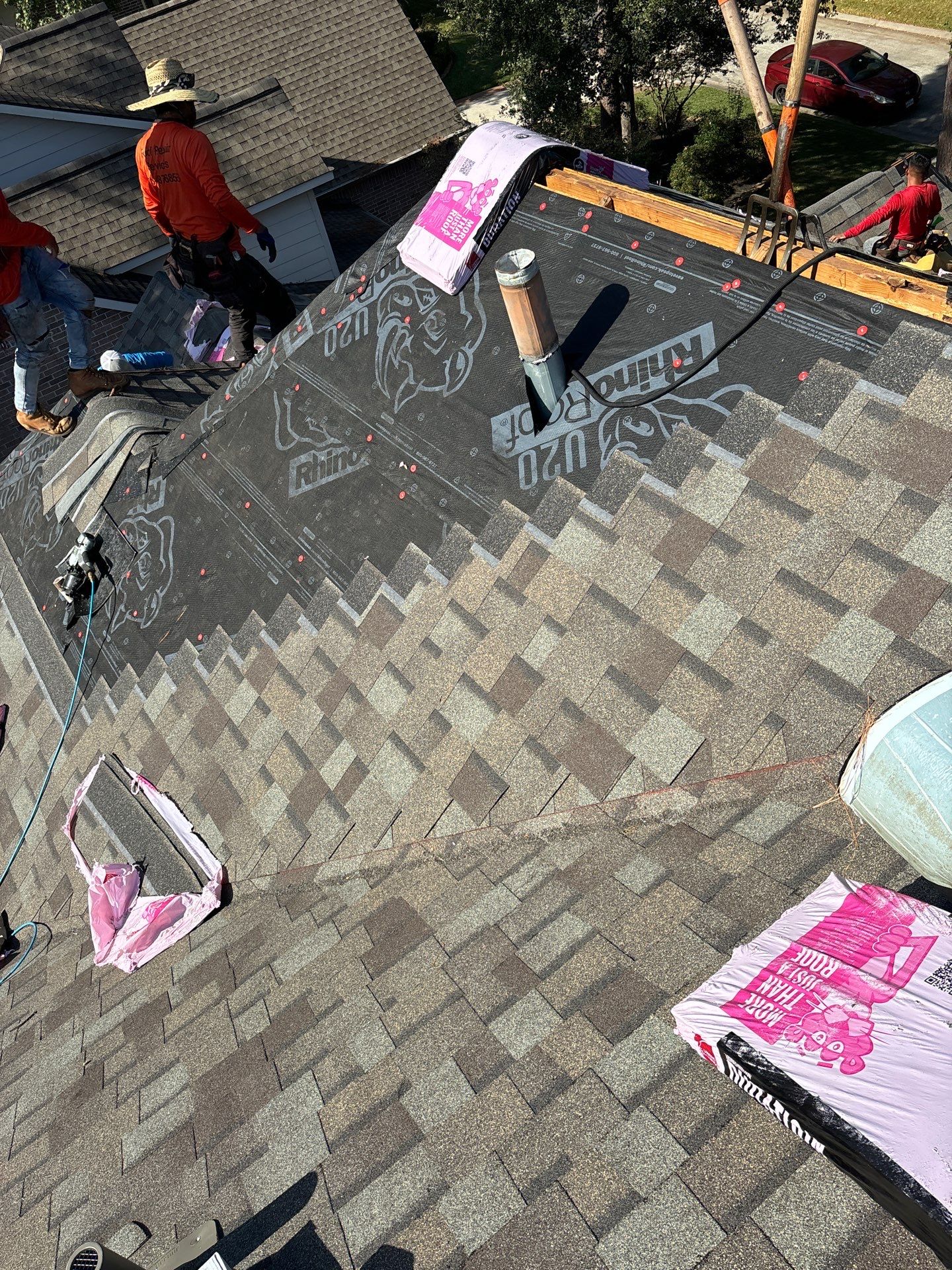Residential Roofing Installation using Owen's Corning Duration (Lifetime) Shingles by Roof Repair Company