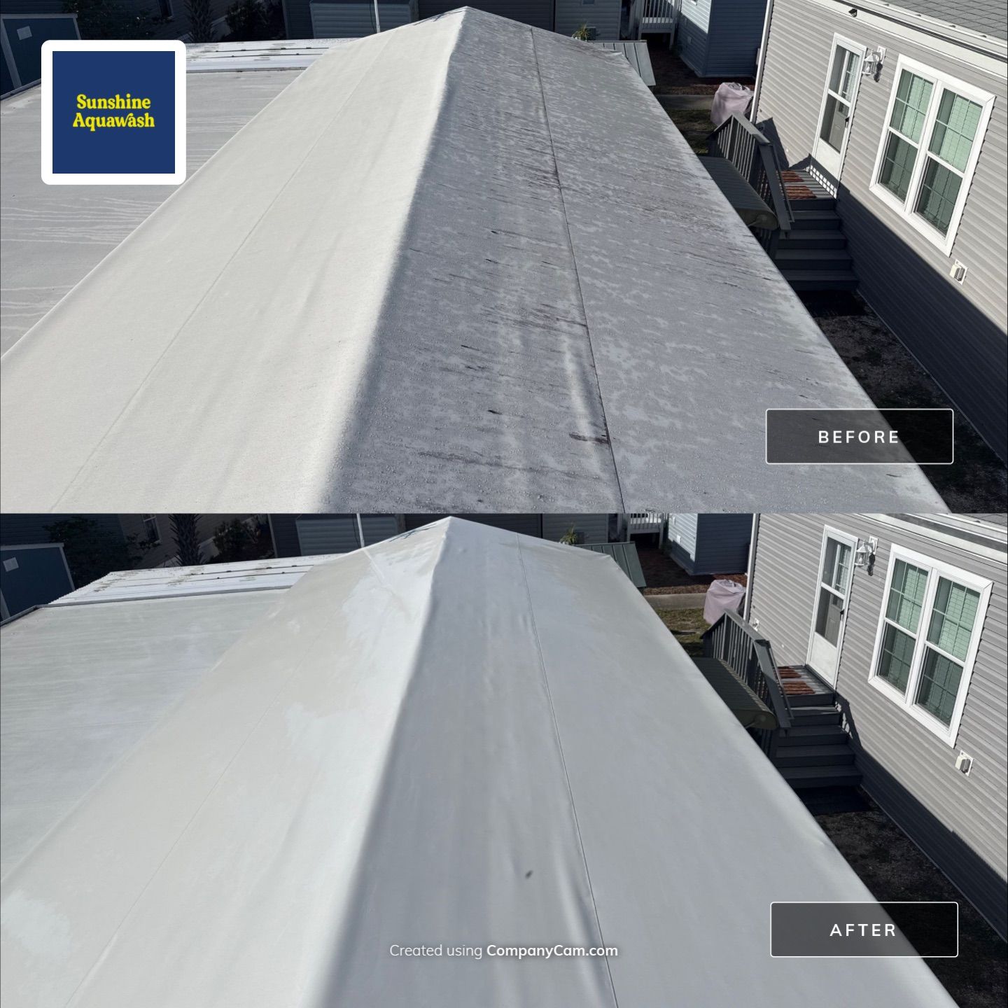 TPO Membrane Roof Cleaning in Fisherman’s Cove RV Resort, Terra Ceia, FL by Sunshine AquaWash