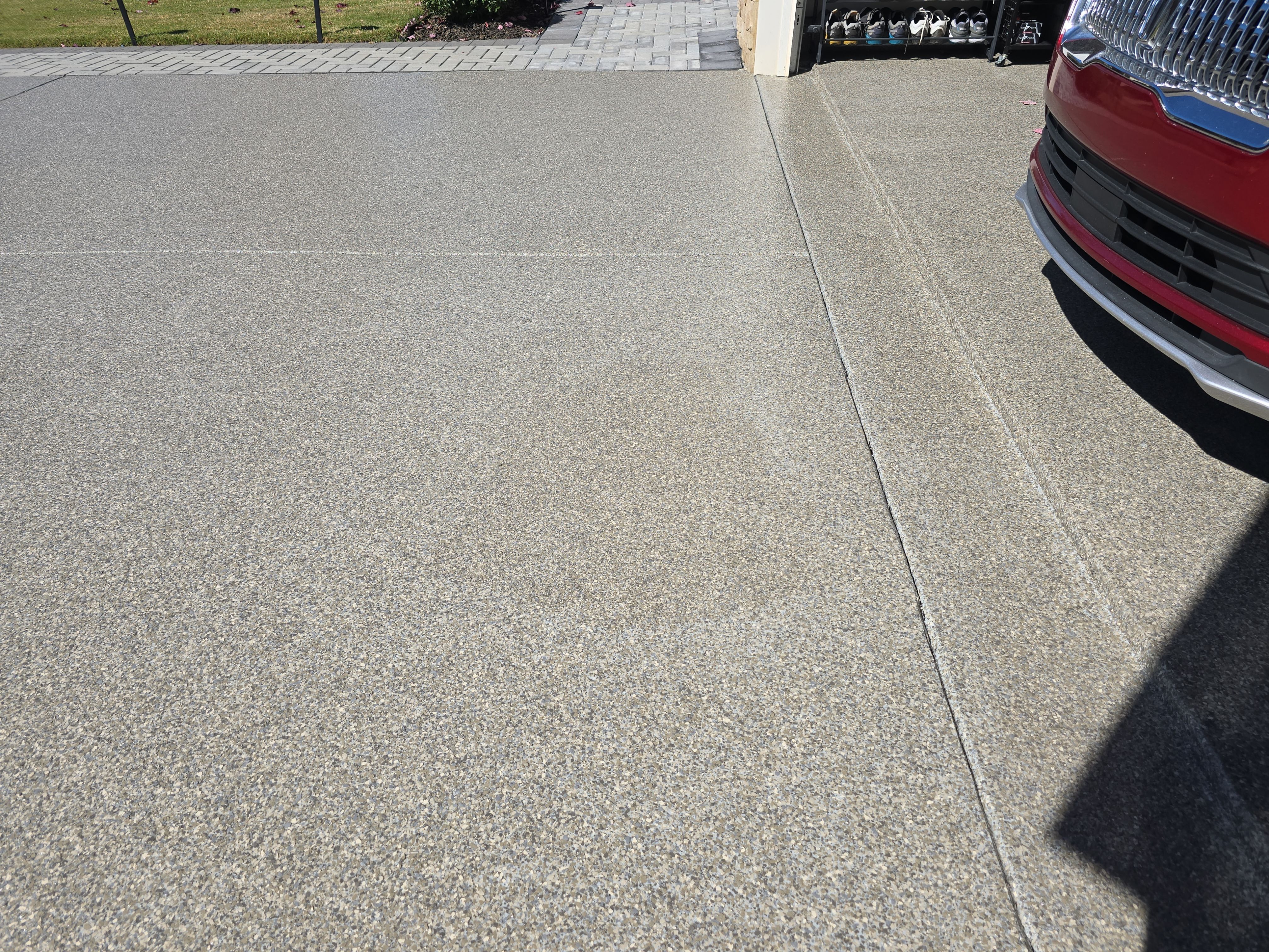 Garage and Driveway using Trail Mix Match by Elite Floor Solutions