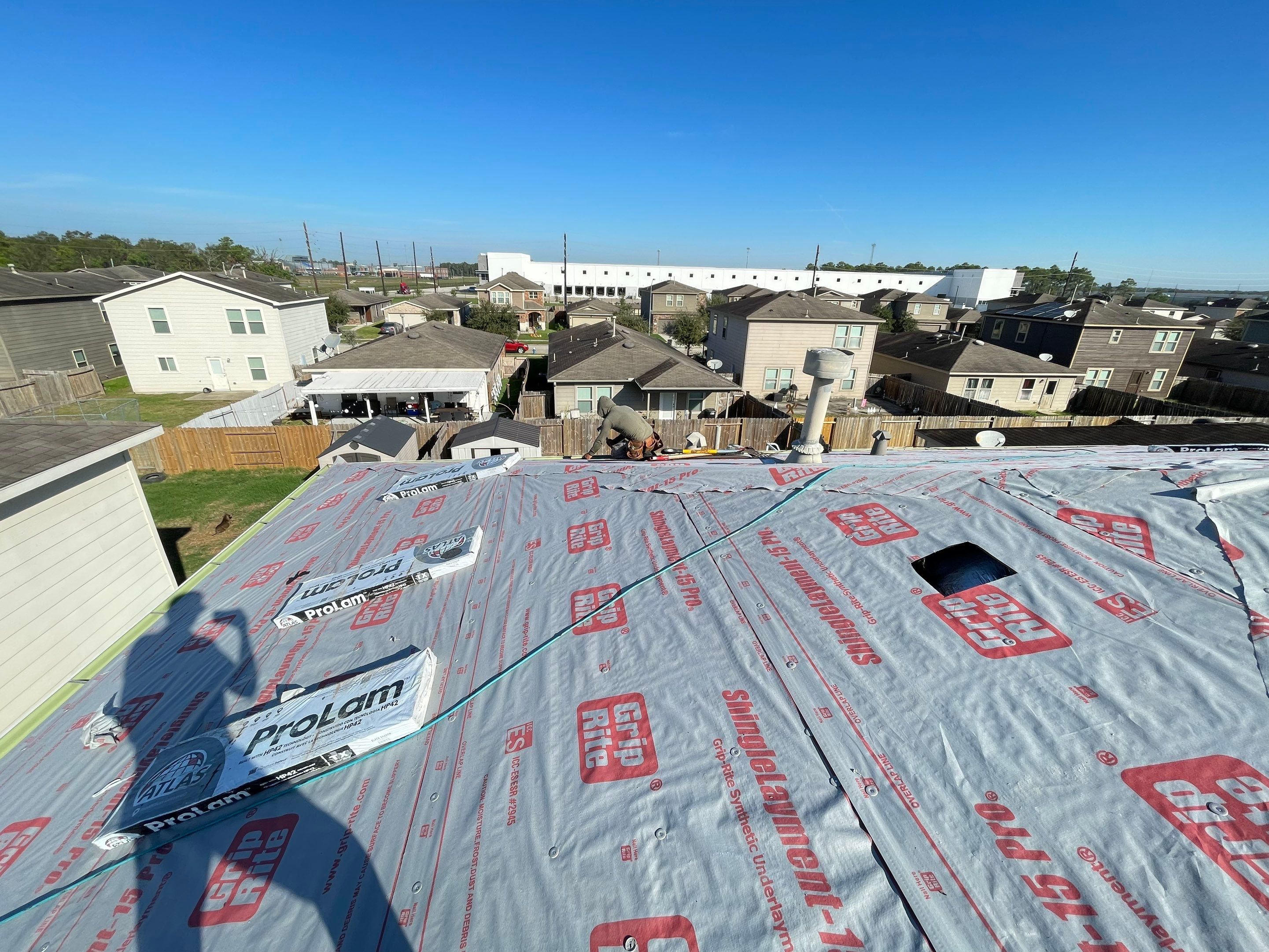 Residential Roofing Installation using Atlas ProLam® Shingles Black Shadow Color by CAP Roofing and Construction LLC